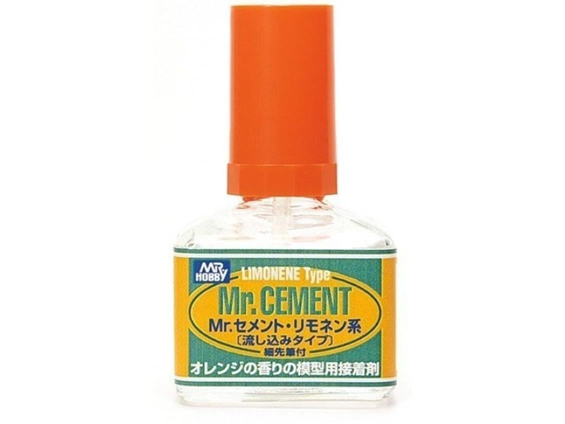 Mr.Hobby MC-130 40 ml. Mr.Cement, Limon Kokulu, İnceltilmiş Plastik Yapıştırıcısı