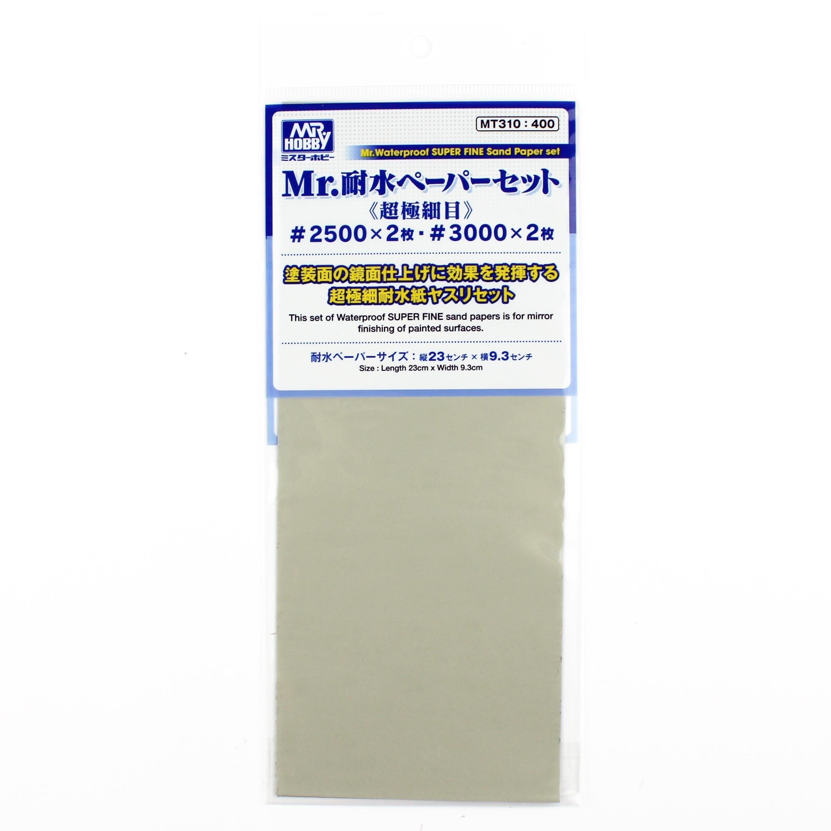 Mr.Hobby MT-310 Su Geçirmez, Kum Zımparası Seti, Süper İnce, (No.2500x2, No.3000x2), 9,5x23 cm. 4 Adet