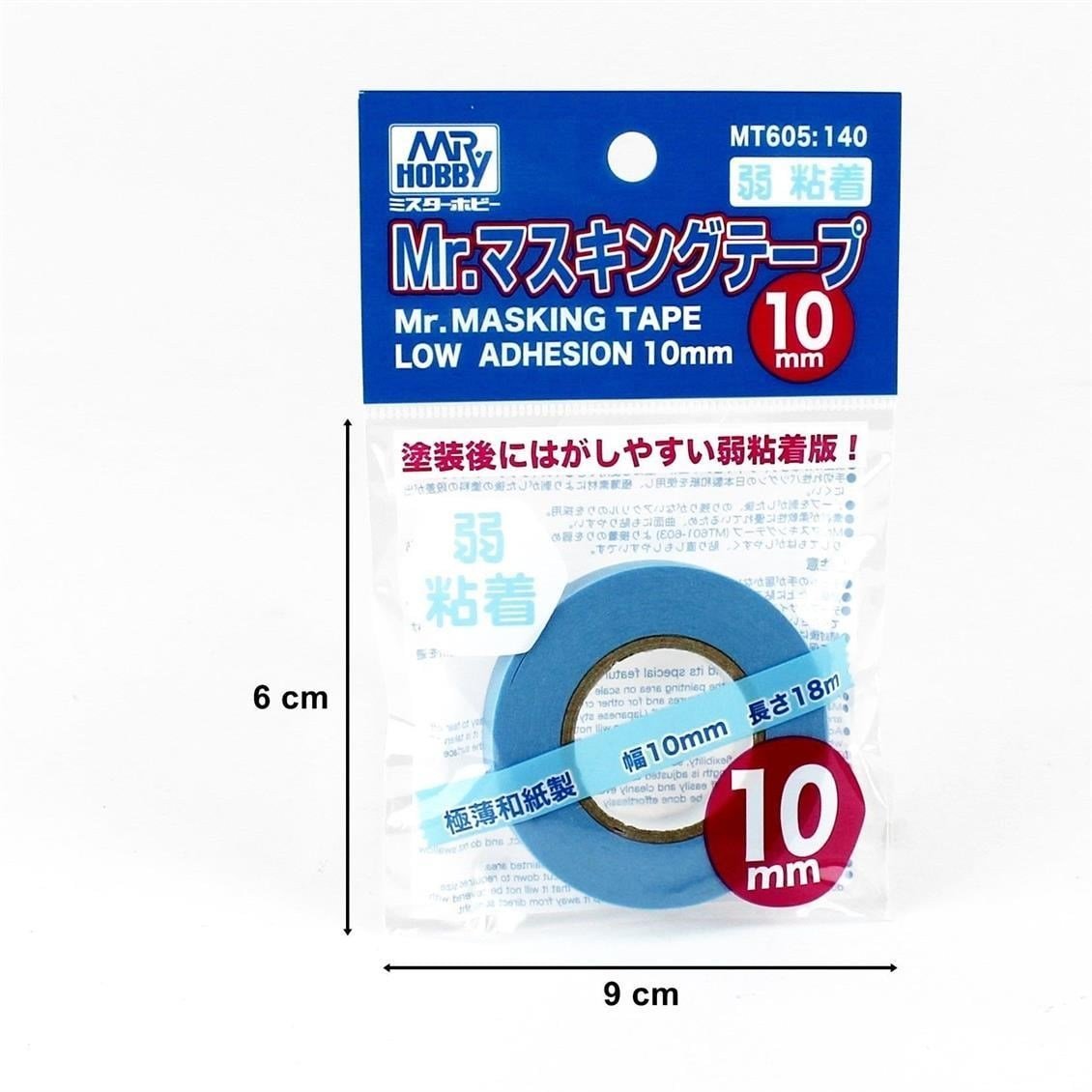 Mr.Hobby MT-605 10 mm. Zayıf Yapışkanlı Maskeleme Bantı, 18 Metre