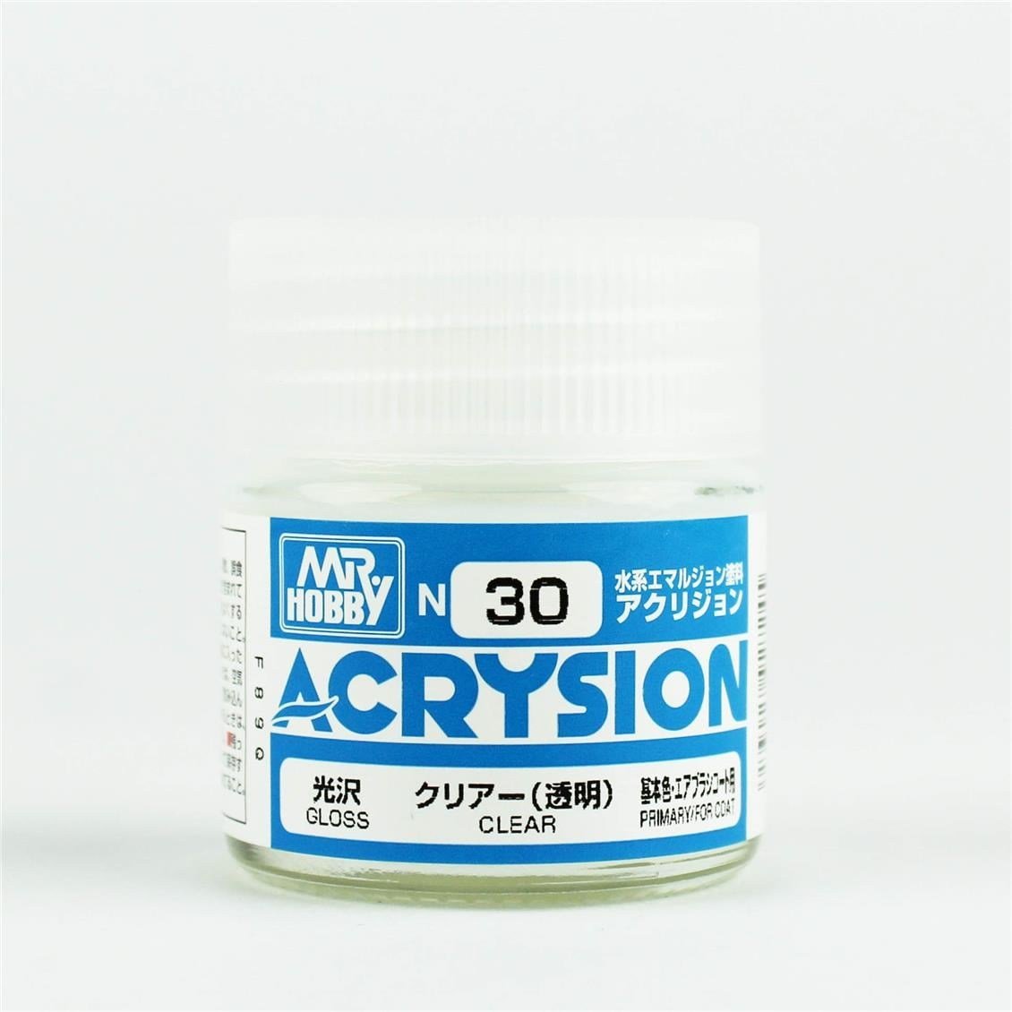 Mr.Hobby N-030 10 ml. Clear, Acrysion Serisi Model Boyası