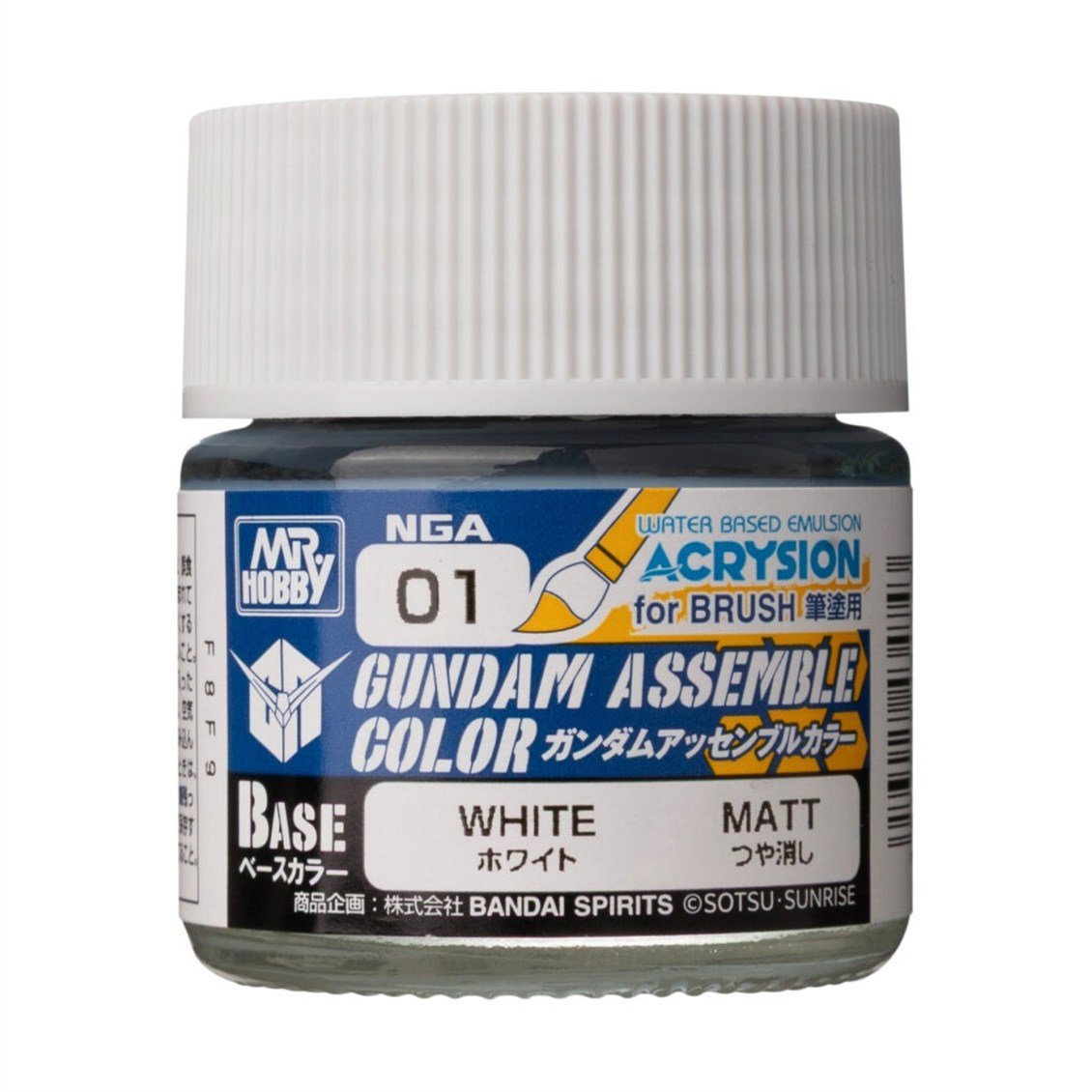 Mr.Hobby NGA-01 10 ml. White, Gundam Assemble, Acrysion Serisi Model Boyası