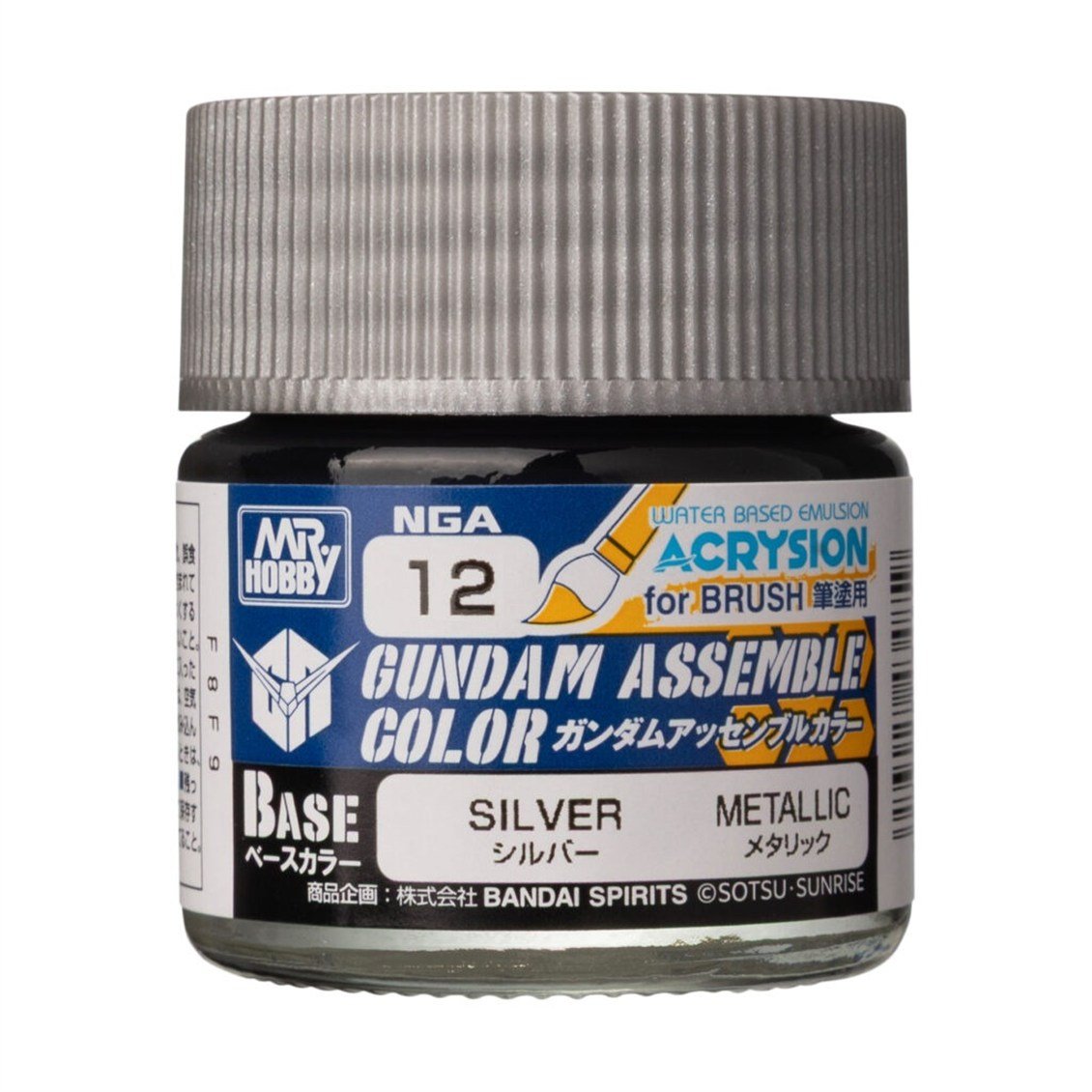 Mr.Hobby NGA-12 10 ml. Silver, Gundam Assemble, Acrysion Serisi Model Boyası