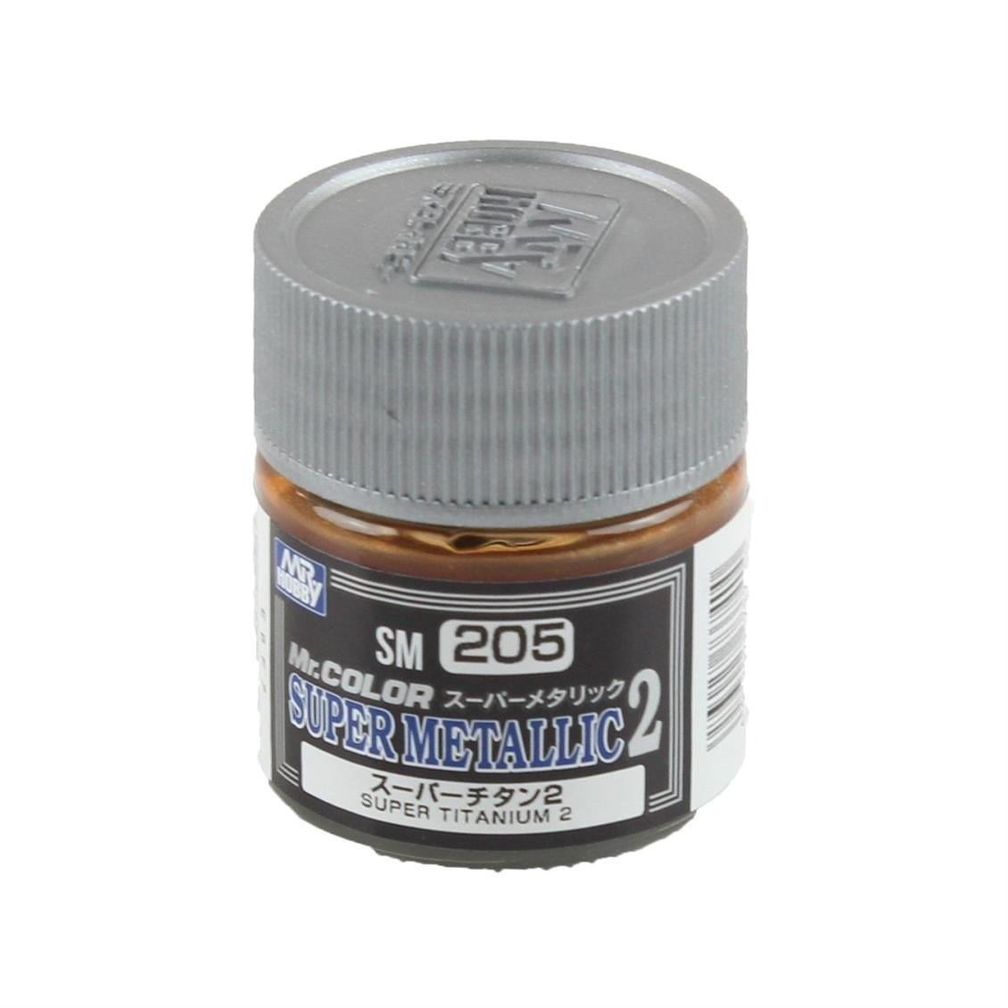 Mr.Hobby SM-205 10 ml. Super Titanium, Metallic Colors-II Serisi Model Boyası