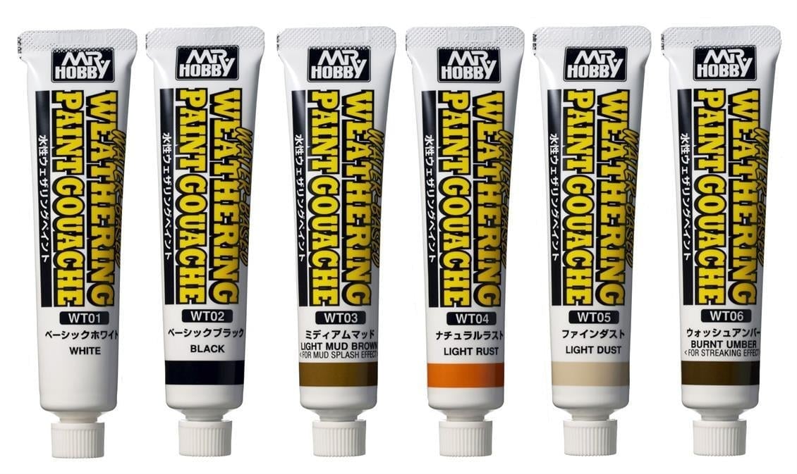 Mr.Hobby WTS-01 6x20 ml. Su Bazlı Guaj Eskitme Boyası Seti