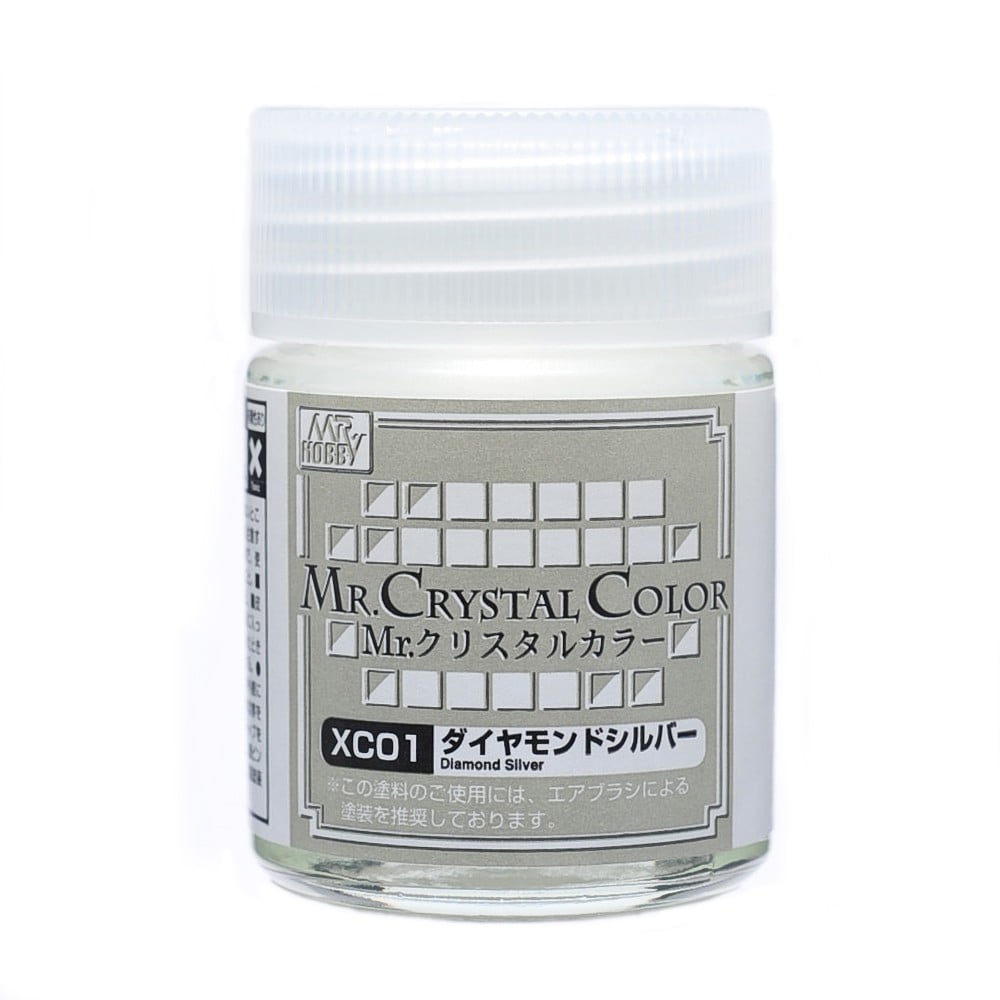 Mr.Hobby XC-01 18 ml. Diamond Silver, Mr.Crystal Color Serisi Model Boyası