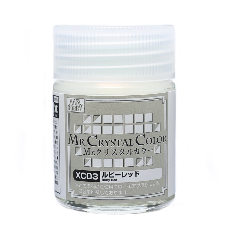 Mr.Hobby XC-03 18 ml. Ruby Red, Mr.Crystal Color Serisi Model Boyası