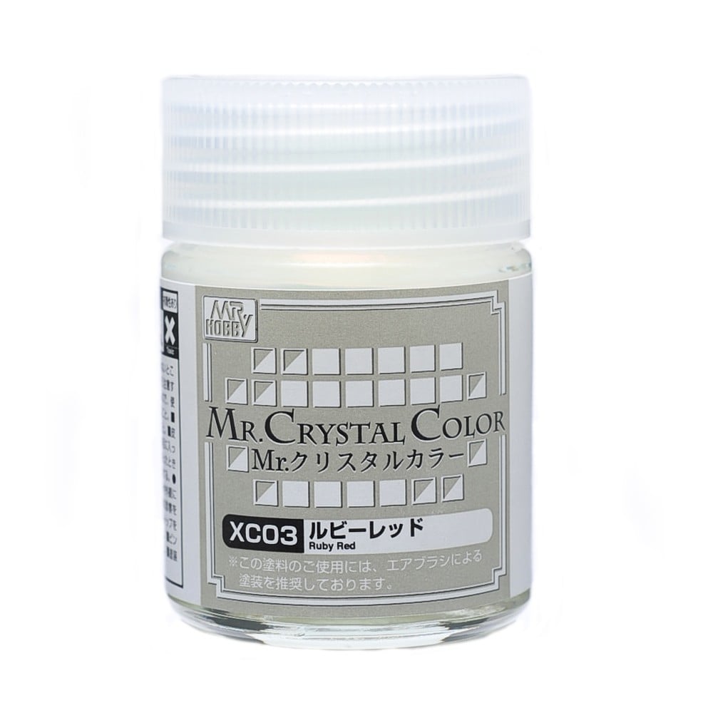 Mr.Hobby XC-03 18 ml. Ruby Red, Mr.Crystal Color Serisi Model Boyası