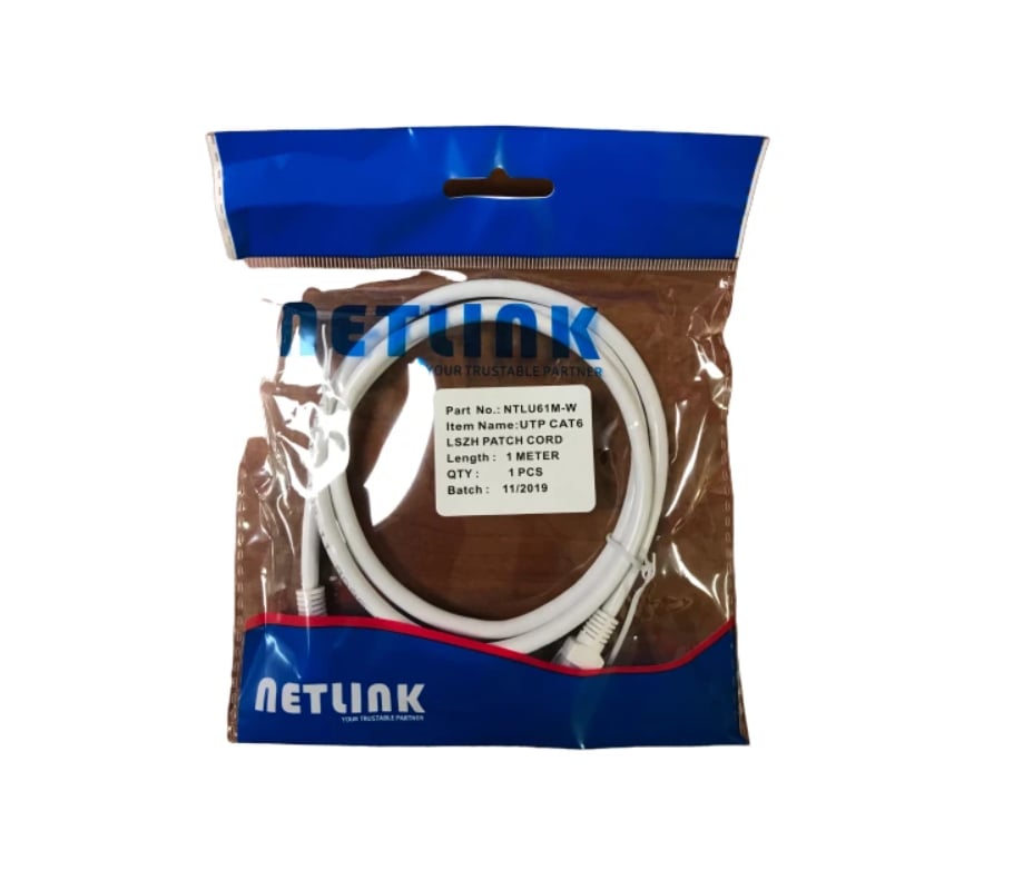 NETLİNK - CAT6 UTP LSZH PATCHCORD - 1 MT