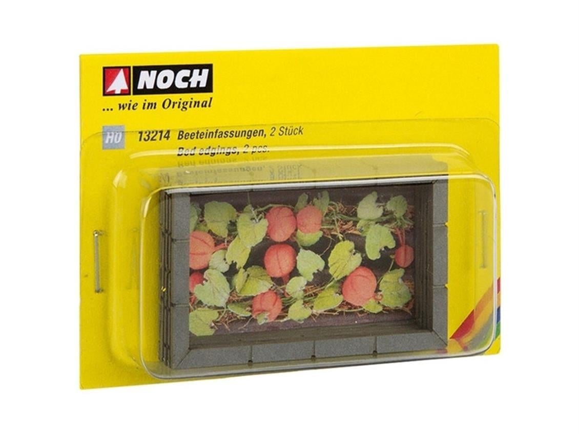 Noch 13214 Sebze Bahçesi Kenar Bariyerleri, 6.5x4 cm., 2 Set, Plastik Model Kiti
