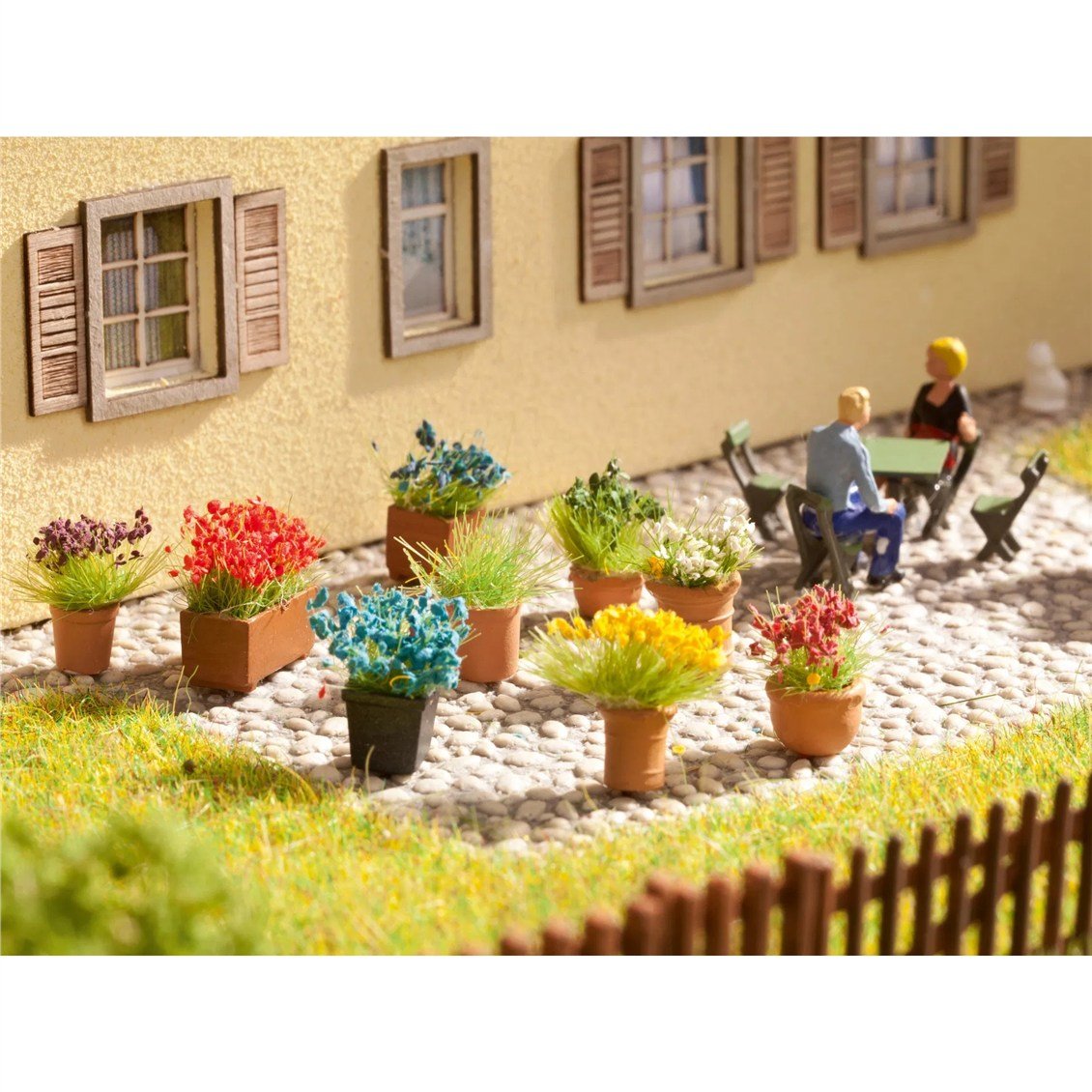 Noch 14031 Bahçe Çiçekleri, 17 Adet, Diorama Malzemesi