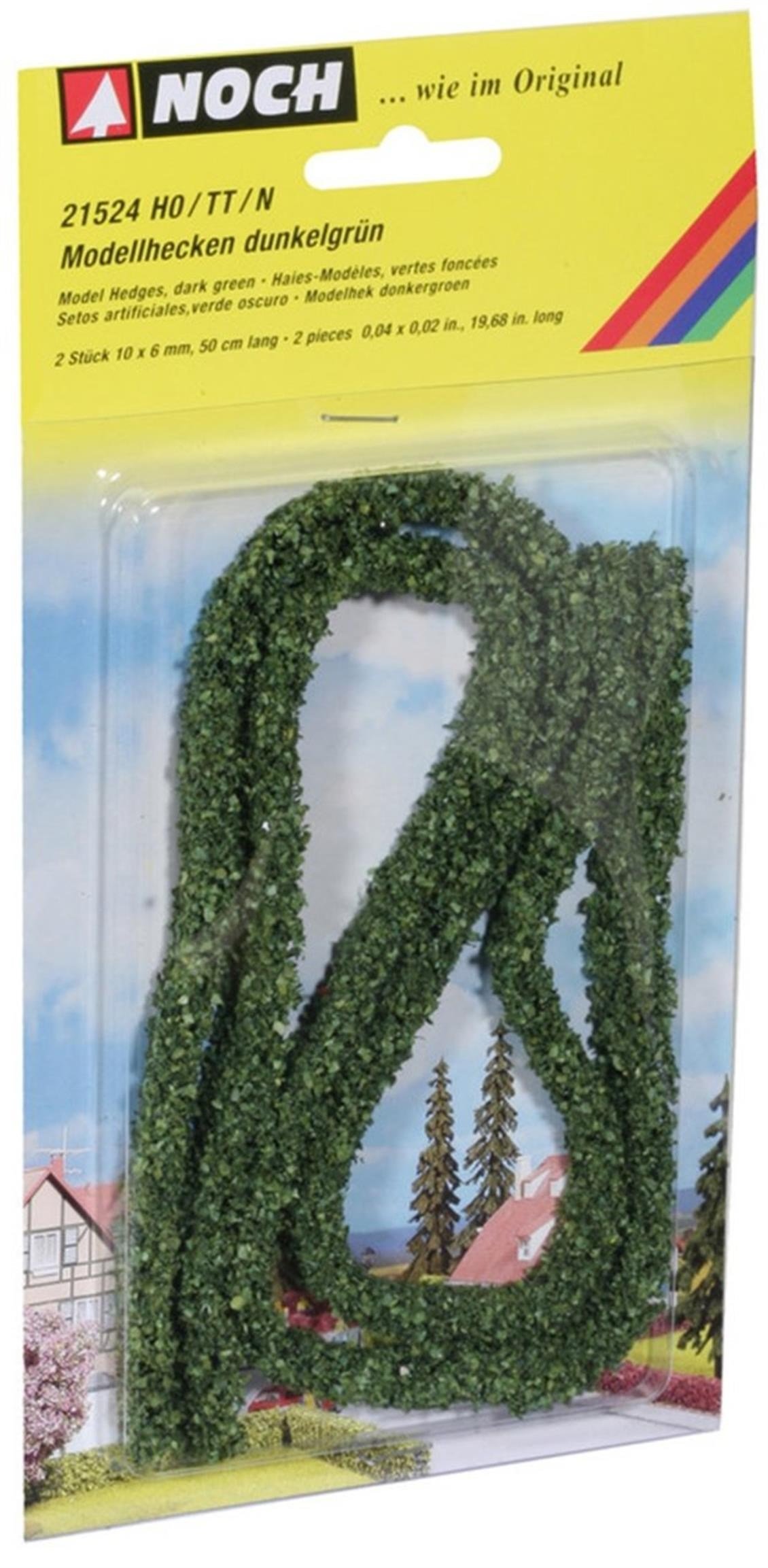Noch 21524 Çalı Çitler, Koyu Yeşil, 2 Adet, 1.0x0.6 cm Diorama Malzemesi