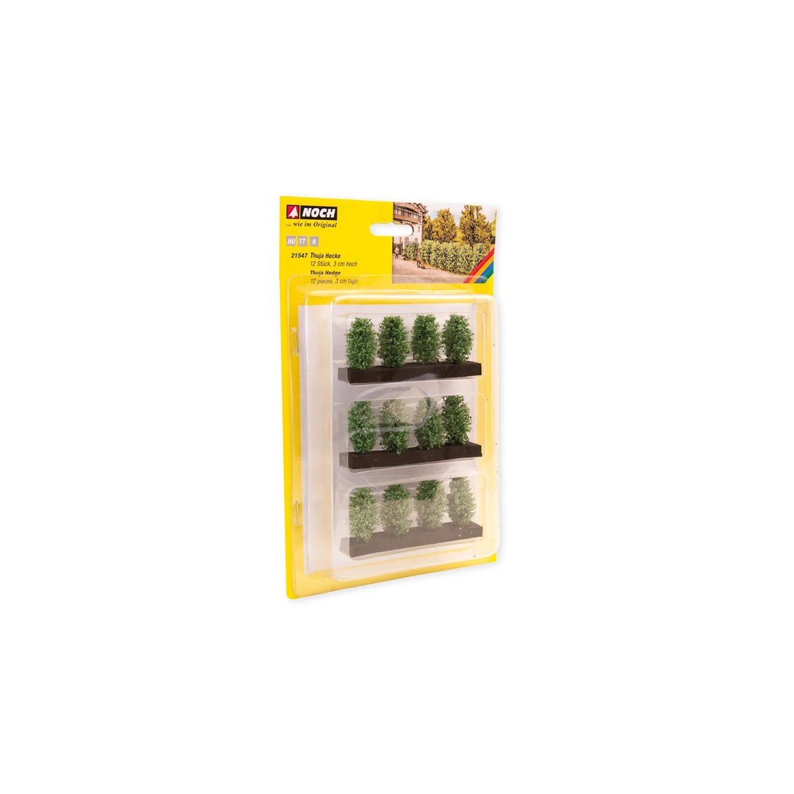 Noch 21547 Thuja Çitleri, 3 cm. 12 Adet, Diorama Malzemesi