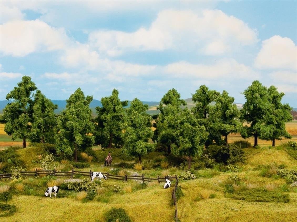Noch 24600 Yapraklı Ağaçlar, 8 Adet, 10-14 cm. Diorama Malzemesi