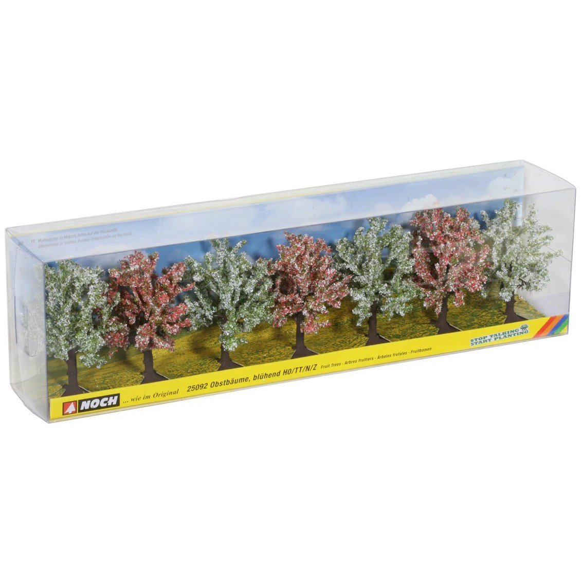 Noch 25092 Beyaz Çiçekli Meyva Ağaçları, 8 cm. 7 Adet, Diorama Malzemesi