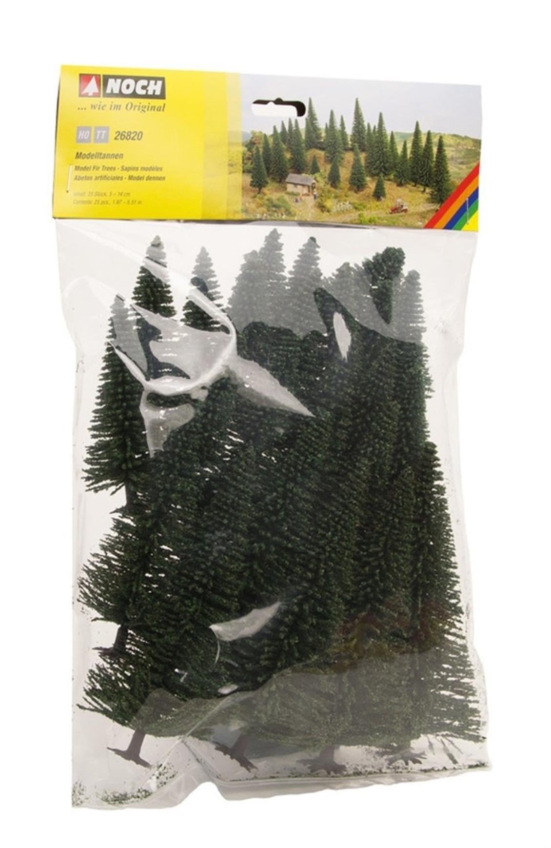 Noch 26820 Köknar Ağaçları, 25 Adet, 5-14 cm. Diorama Malzemesi