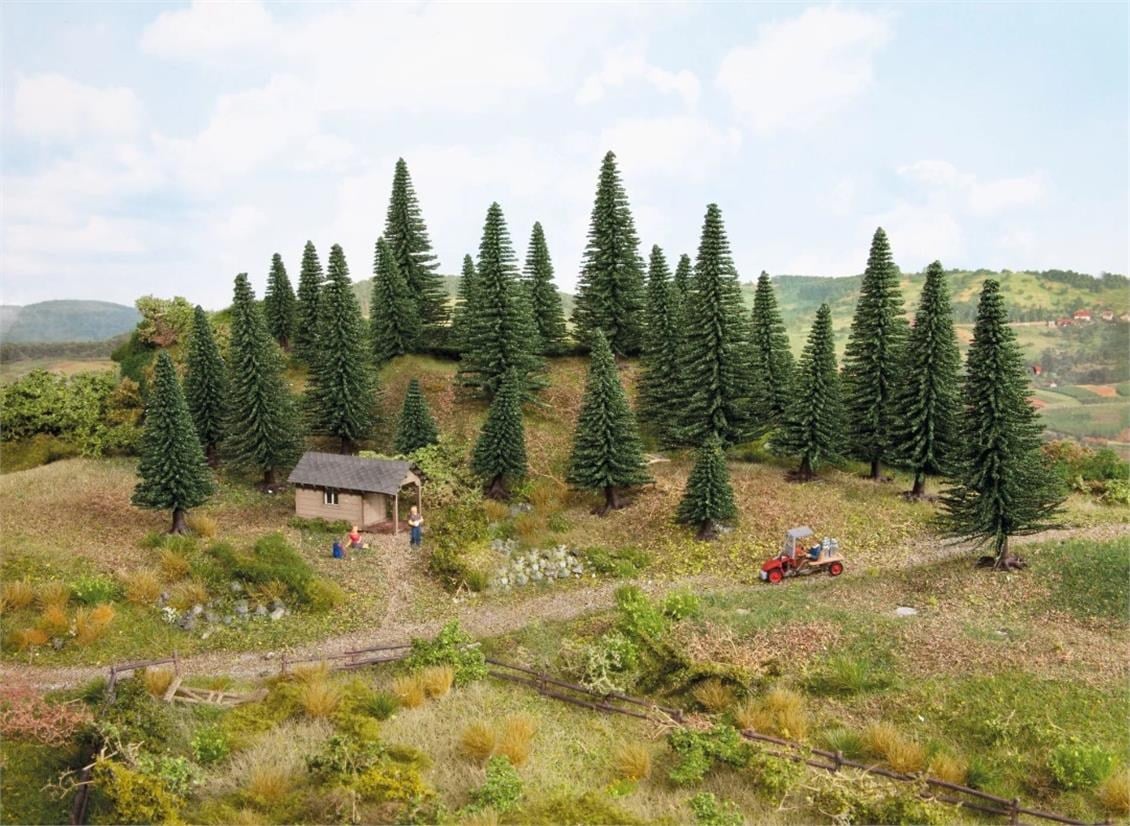 Noch 26830 Kaideli Köknar Ağaçları, 10 Adet, 5-14 cm. Diorama Malzemesi