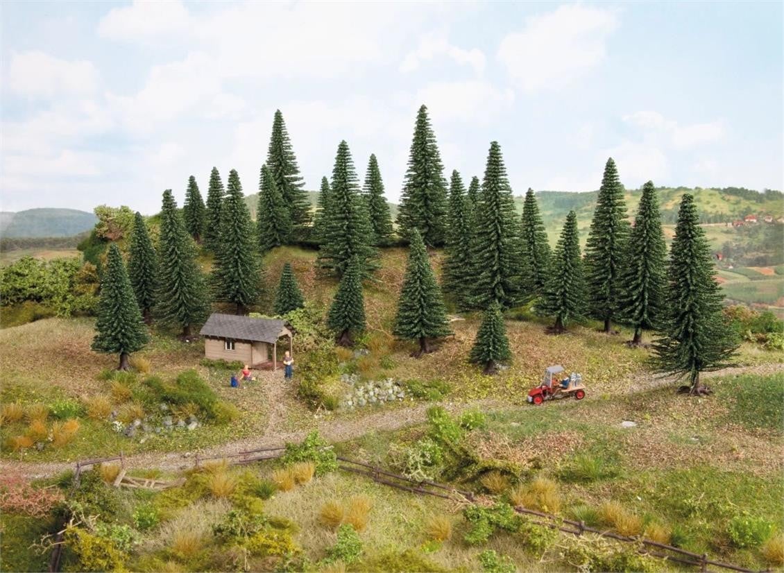Noch 26830 Kaideli Köknar Ağaçları, 10 Adet, 5-14 cm. Diorama Malzemesi