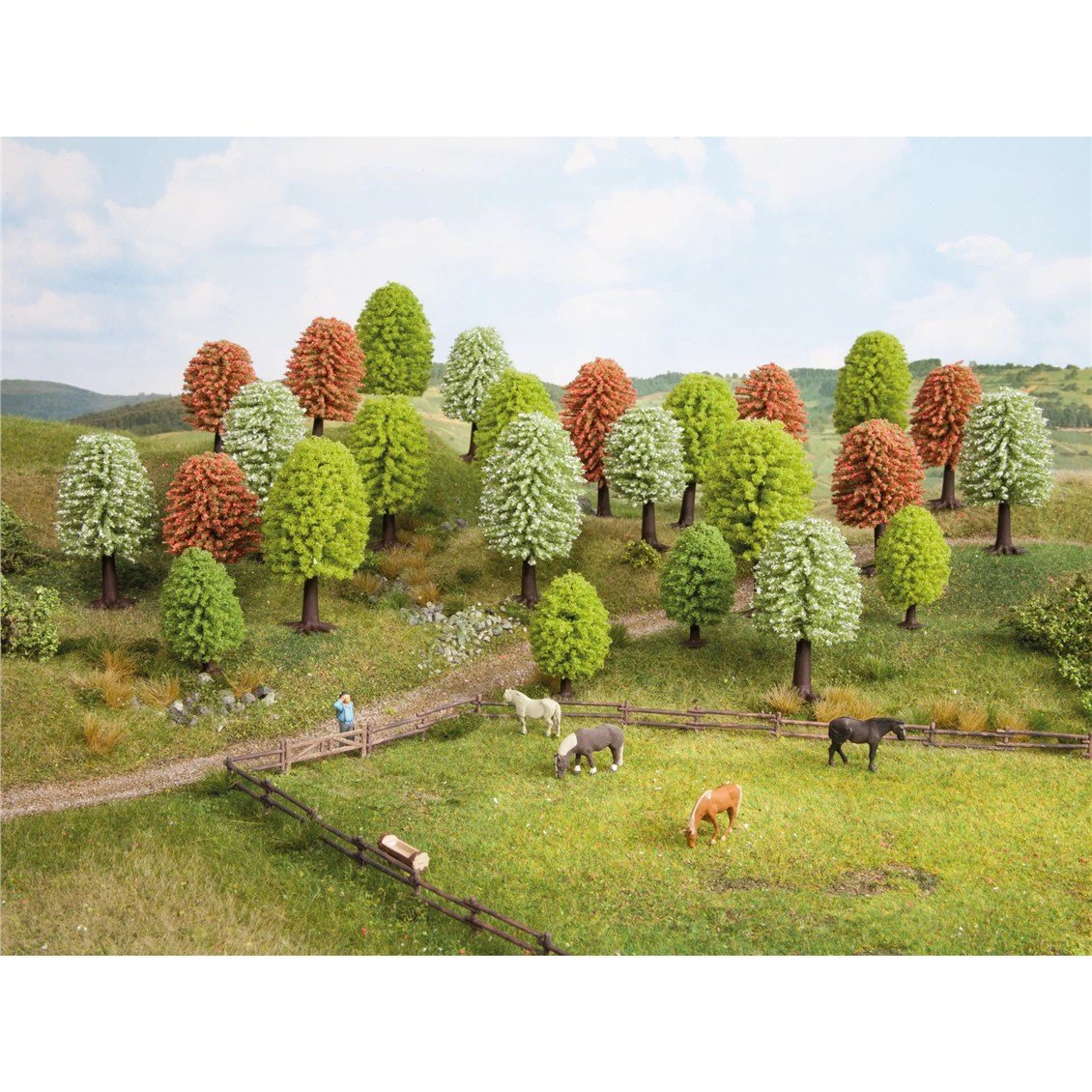 Noch 26906 Mevsim Ağaçları, 10 Adet, 5-9 cm. Diorama Malzemesi