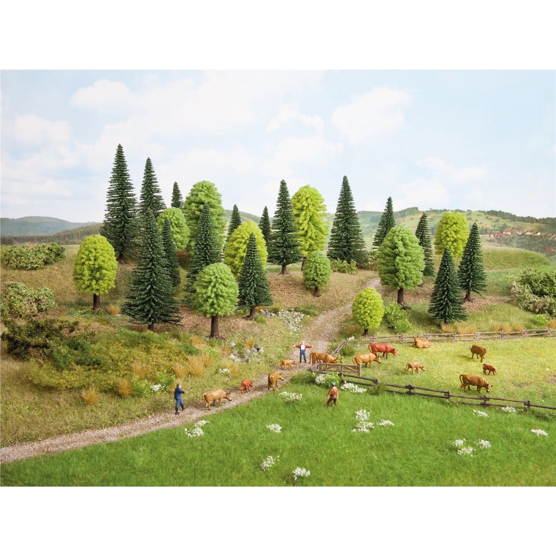 Noch 32911 Karışık Orman Ağaçları, 10 Adet, 3,5-9 cm. Diorama Malzemesi
