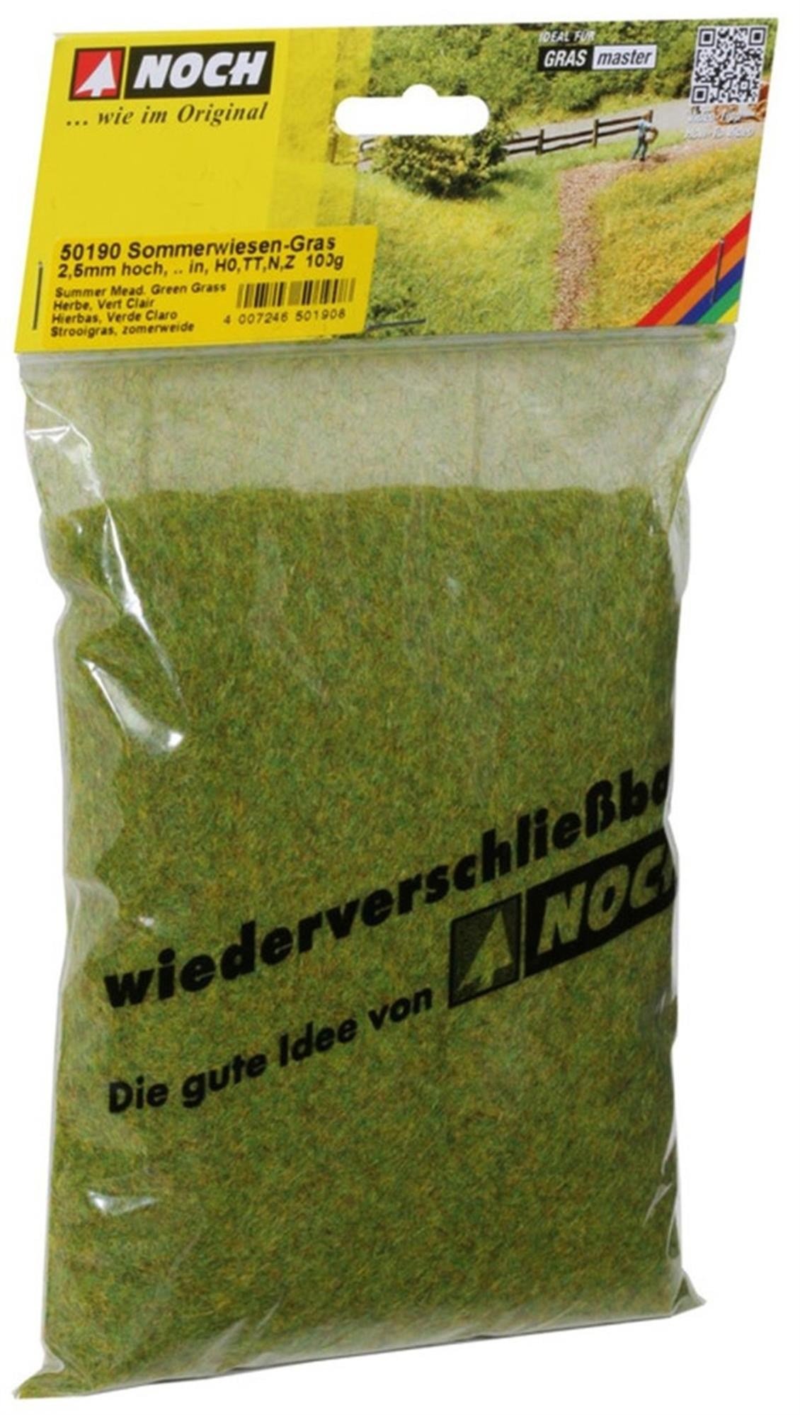 Noch 50190 Statik Çim, Yaz Çayırı, 2.5 mm. 100 Gram, Diorama Malzemesi
