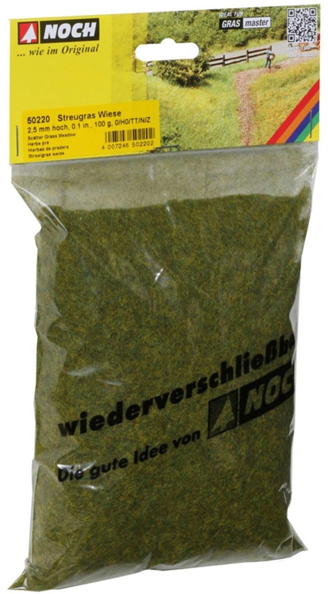 Noch 50220 Statik Çim, Mera Çayırı, 2.5 mm. 100 Gram, Diorama Malzemesi