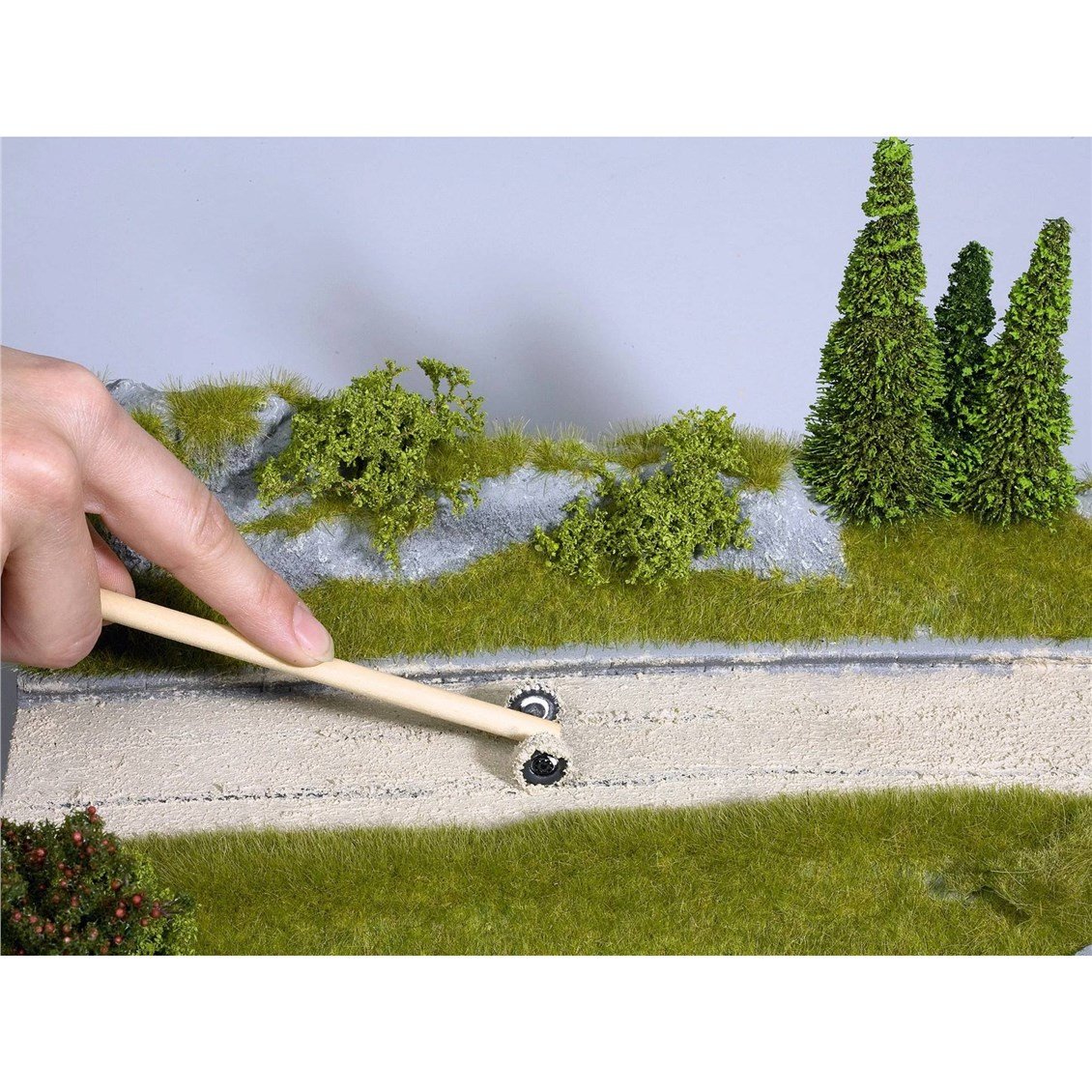 Noch 60823 Arazi Yapımı Seti, 3x100 Gram Bej, Kahve ve Sarı Balast, Diorama Malzemesi