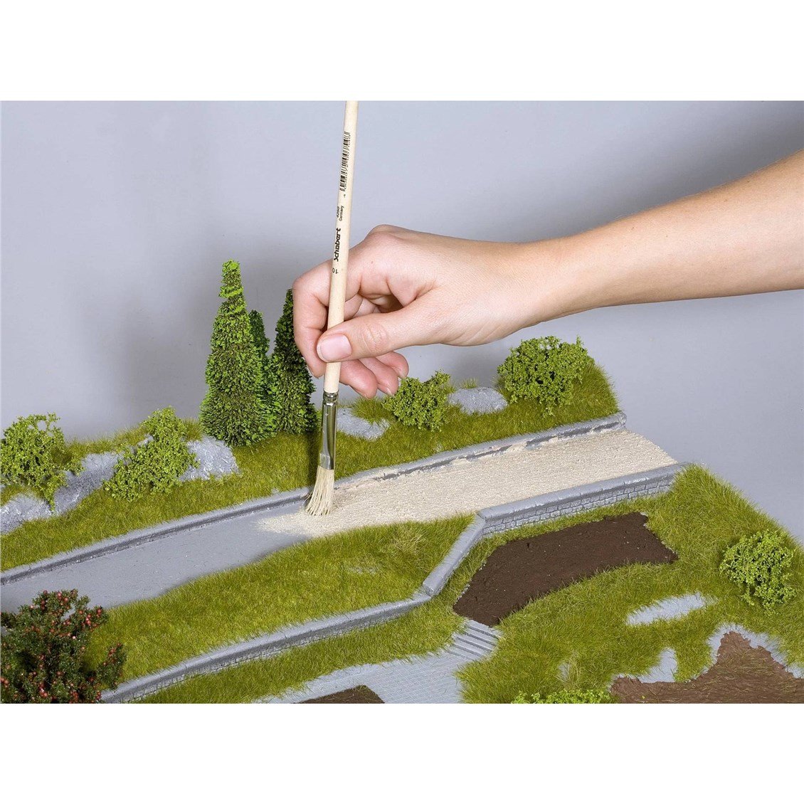 Noch 60823 Arazi Yapımı Seti, 3x100 Gram Bej, Kahve ve Sarı Balast, Diorama Malzemesi