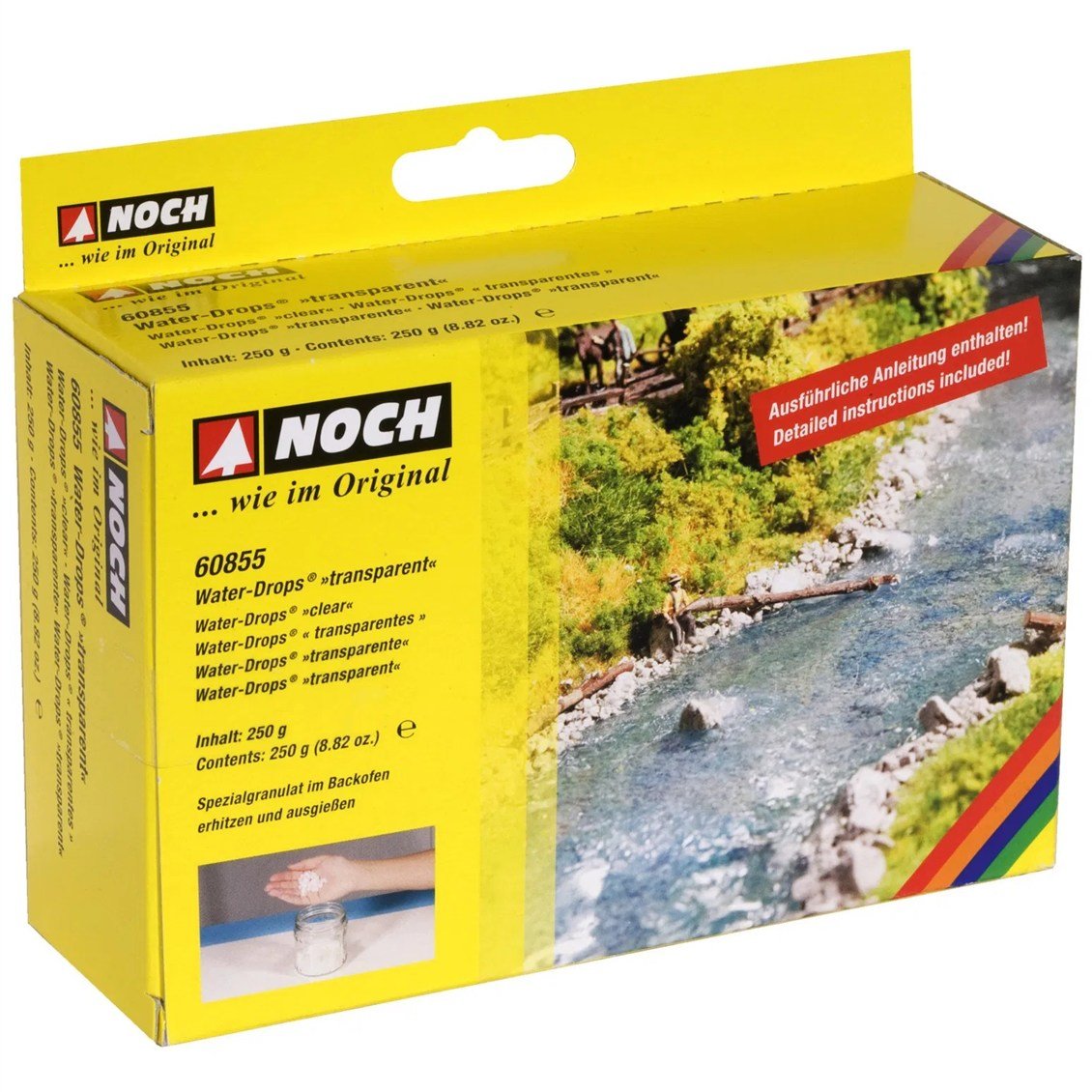 Noch 60855 Su damlaları Oluşturma Malzemesi, Renksiz, 250 Gram, Diorama Malzemesi