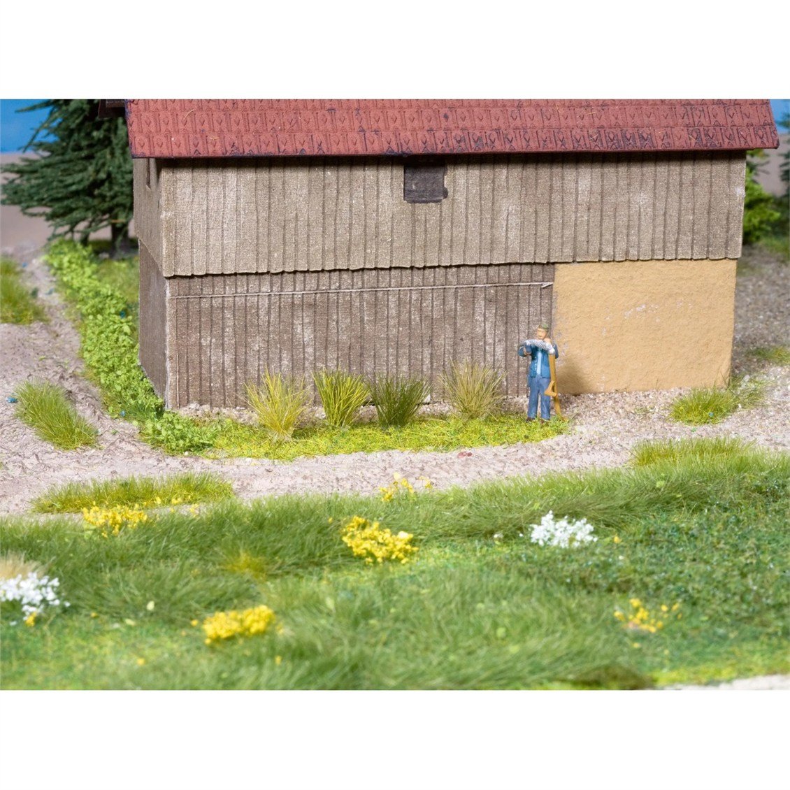 Noch 7013 Tarla Çiçekli Çimen Kümeleri, 6 mm. 52 Adet, 9 mm. 52 Adet, Diorama Malzemesi