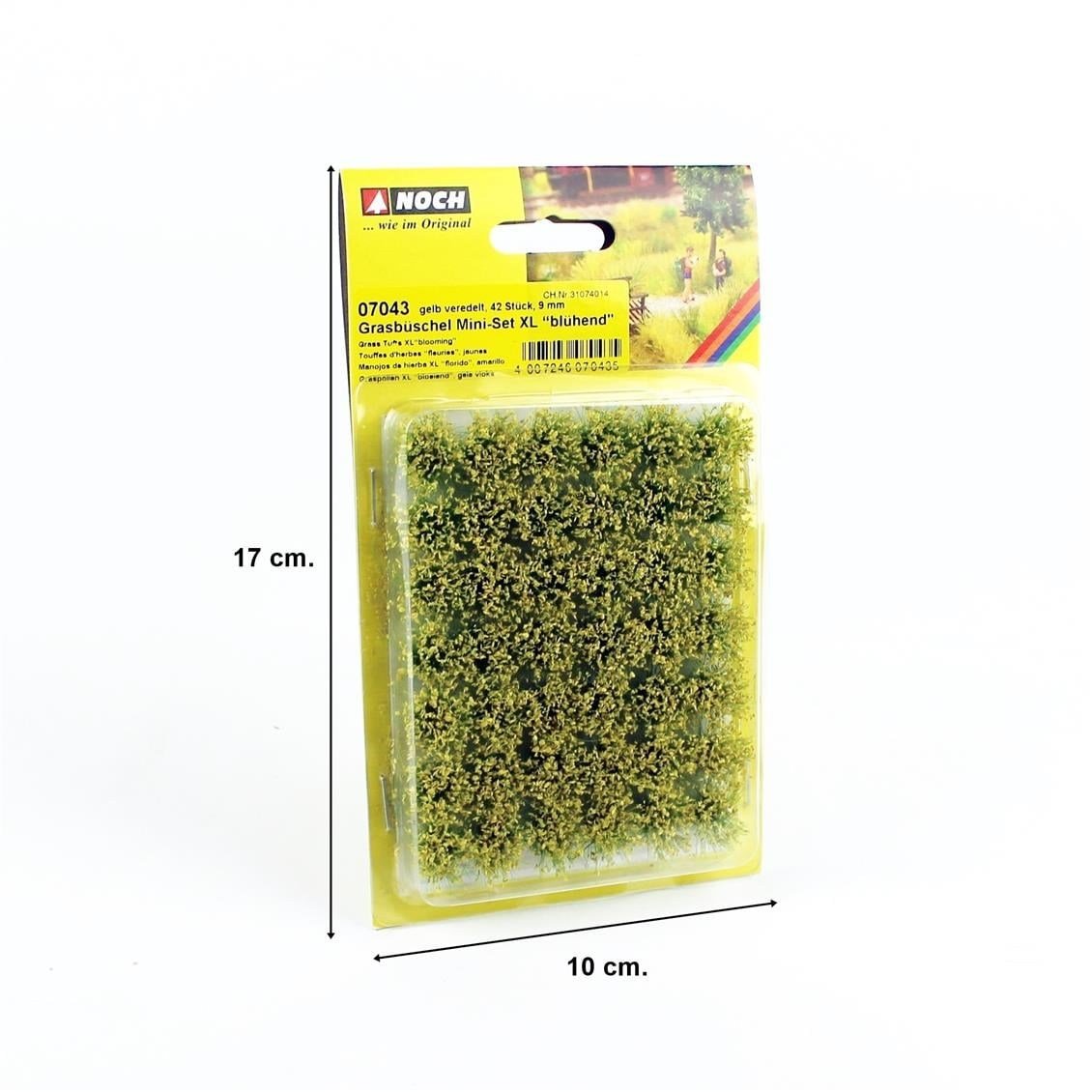 Noch 7043 Çiçeklenen Çayır Öbekleri, Sarı Flok, Mini Set XL, 42 adet, 9 mm Diorama Malzemesi