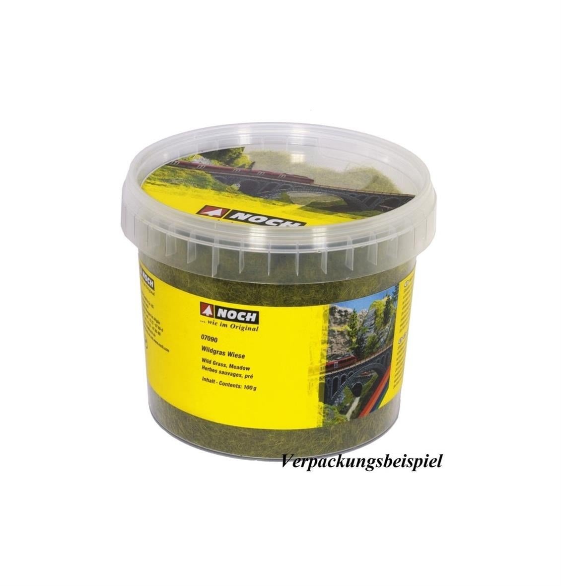 Noch 7092 Statik Çayır Dokusu, Açık Yeşil, 6 mm, 100 Gram Diorama Malzemesi