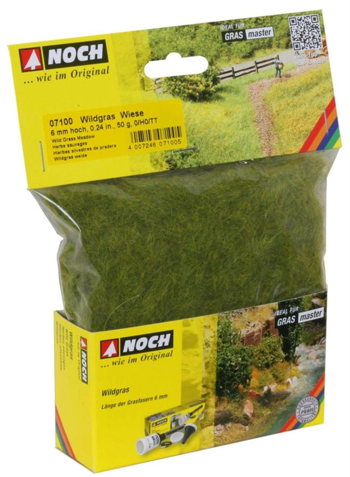Noch 7100 Statik Çayır Dokusu, Çayır Yeşili, 6 mm, 50 Gram Diorama Malzemesi