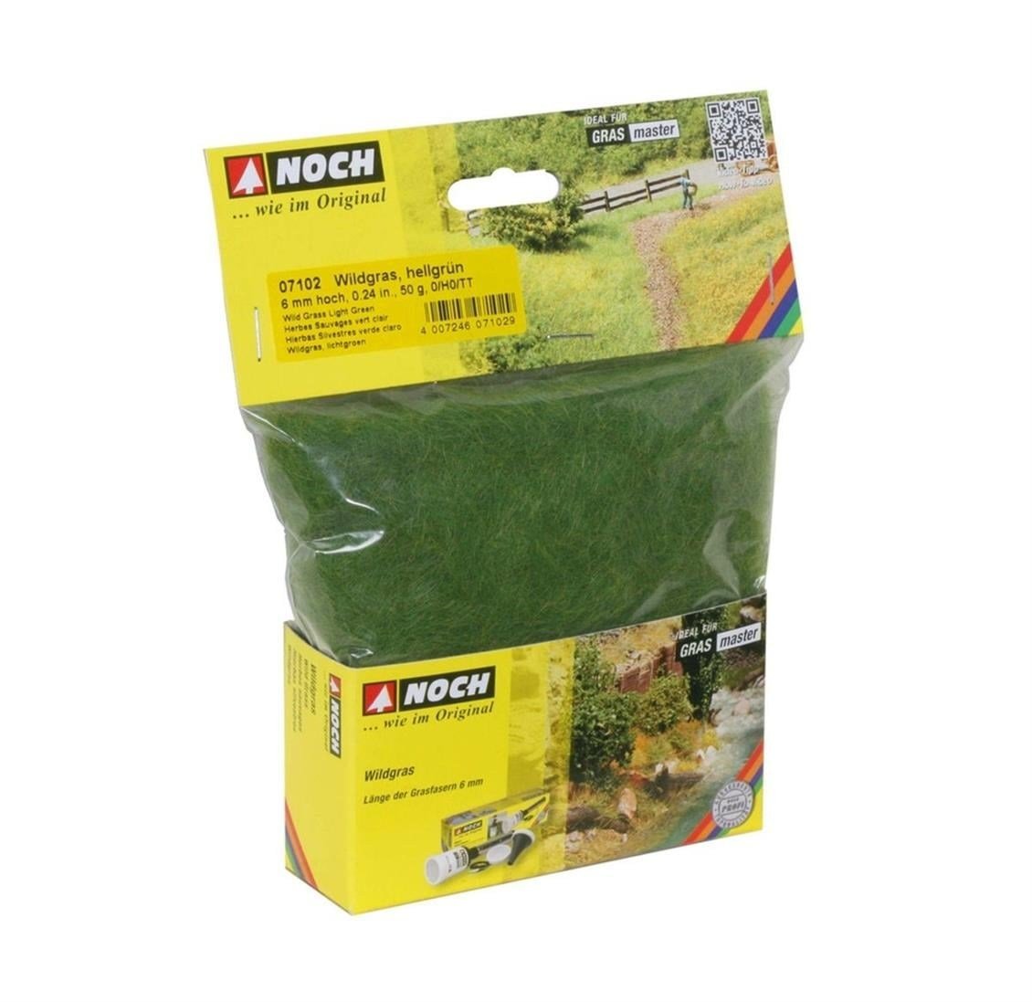 Noch 7102 Statik Çayır Dokusu, Açık Yeşil, 6 mm, 50 Gram Diorama Malzemesi