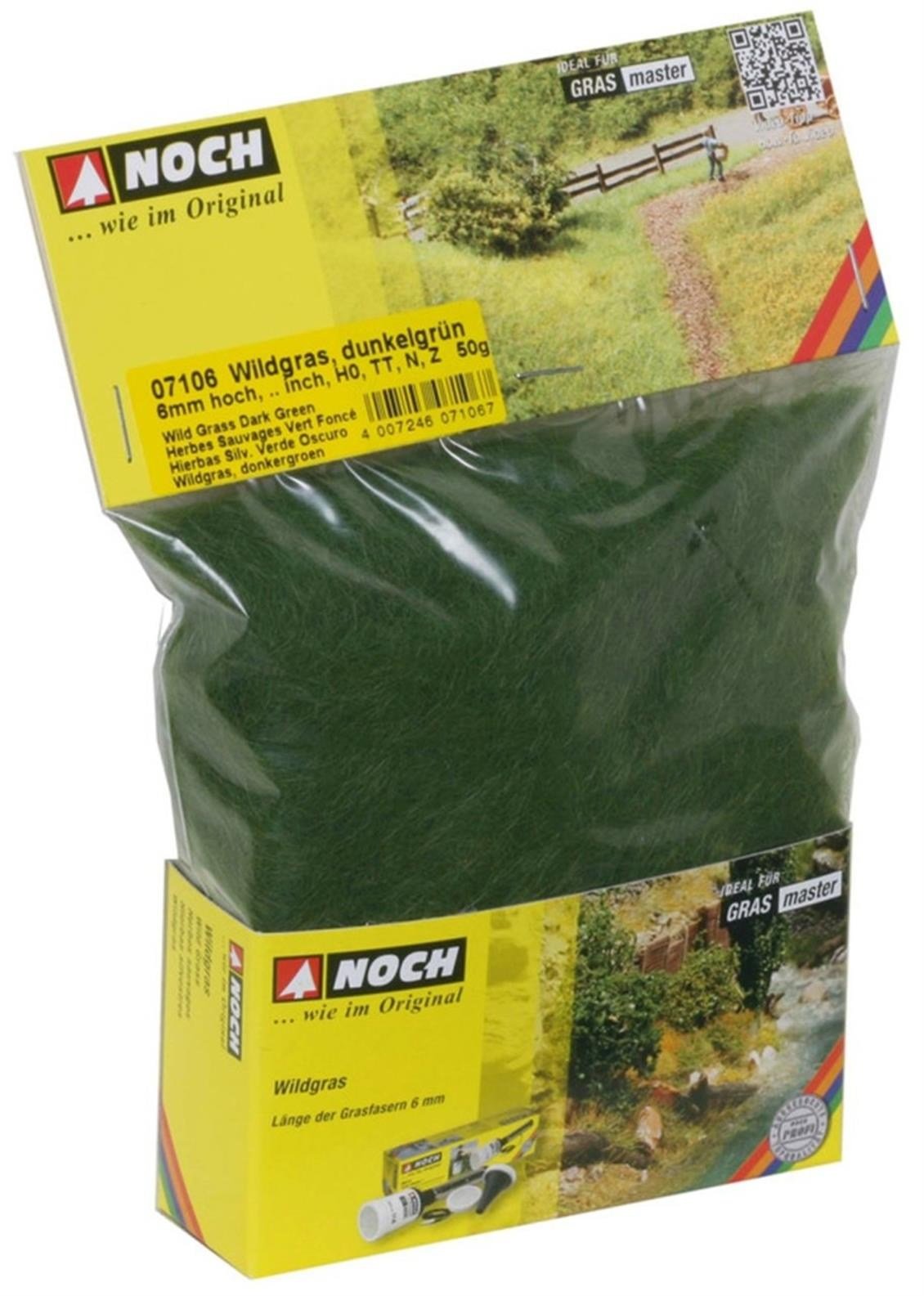 Noch 7106 Statik Çayır Dokusu, Koyu Yeşil, 6 mm, 50 Gram Diorama Malzemesi