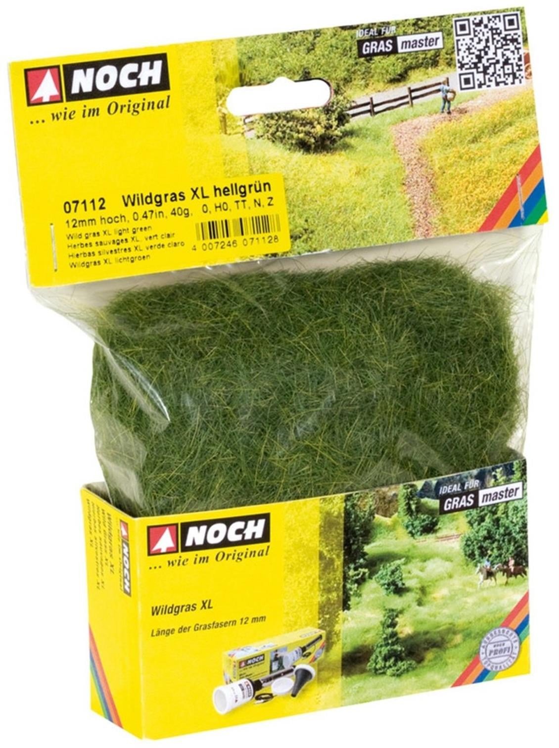 Noch 7112 Statik Çayır Dokusu, Açık Yeşil, 12 mm, 40 Gram Diorama Malzemesi