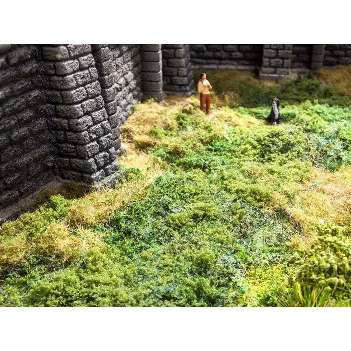 Noch 7291 Çayır Dokulu Folyaj, Yeşil Tonları, 20x23 cm., Diorama Malzemesi