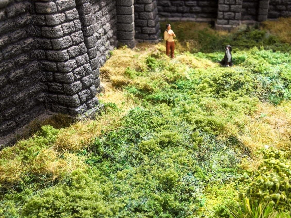 Noch 7301 Yaprak Dokulu Folyaj, Koyu Yeşil, 20x23 cm. Diorama Malzemesi