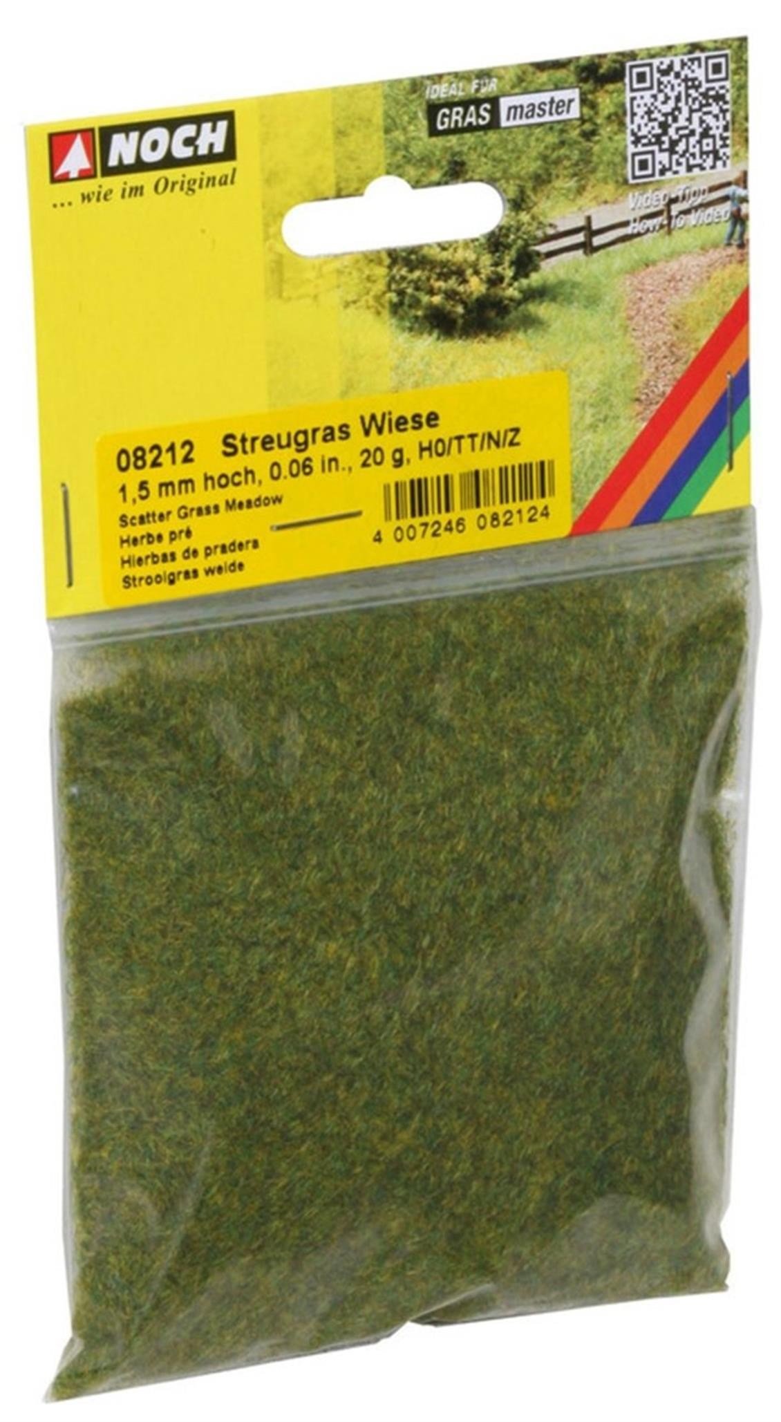 Noch 8212 Statik Kısa Çim, Yaz Çayırı, 1.5 mm, 20 Gram Diorama Malzemesi