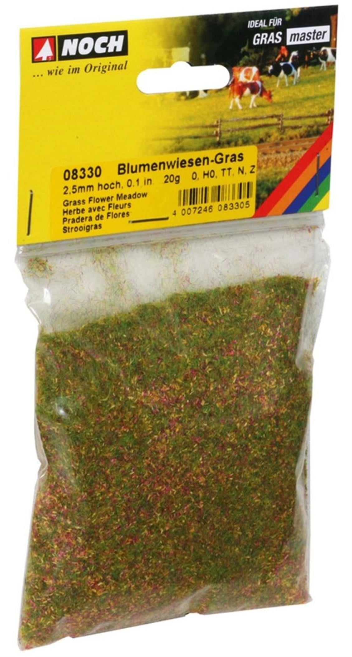 Noch 8330 Statik Çim, Çiçekli, 2.5 mm, 20 Gram Diorama Malzemesi