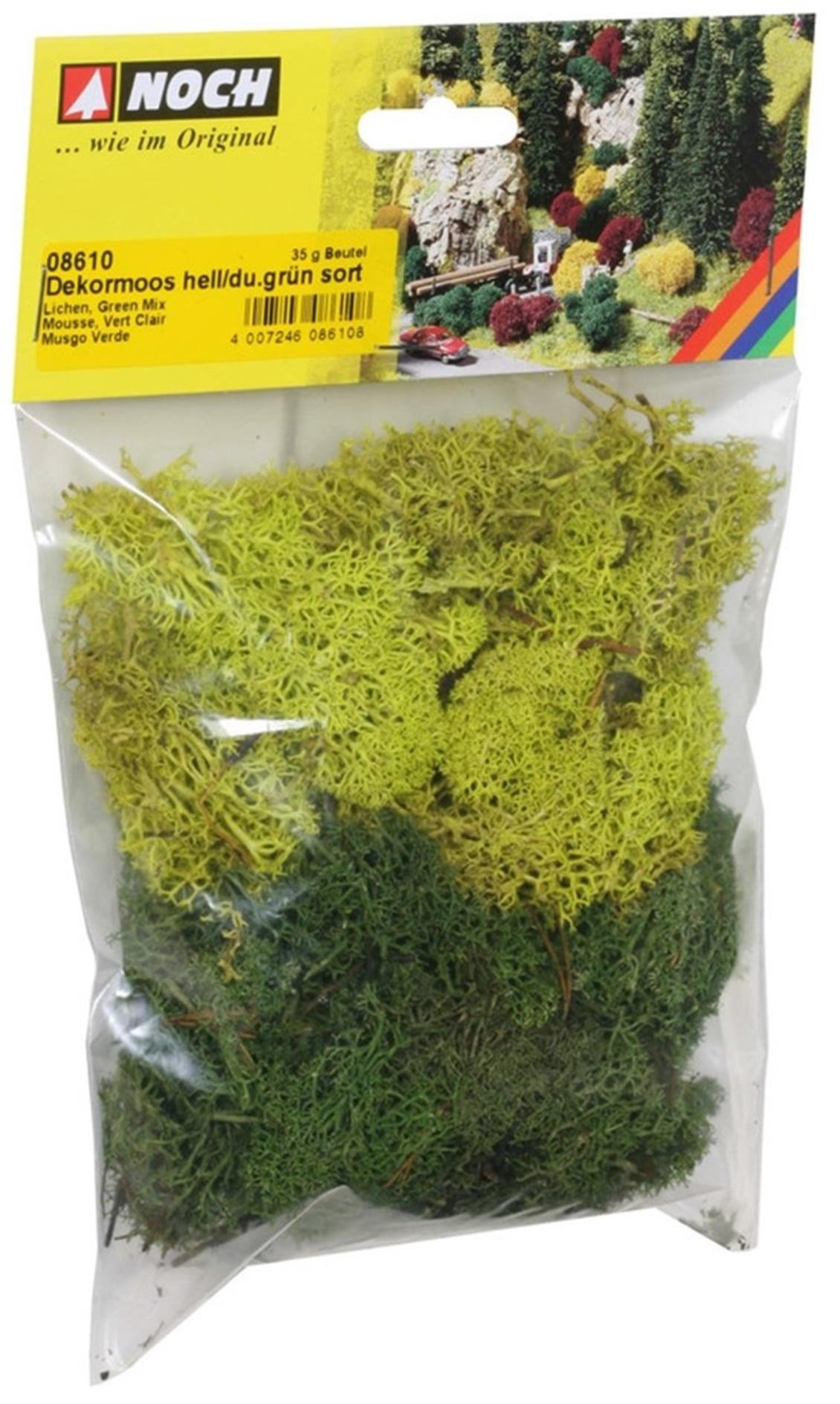 Noch 8610 Liken, Yeşil Tonları, 35 Gram Diorama Malzemesi