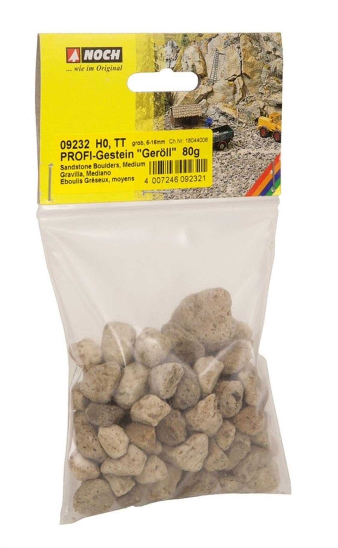 Noch 9232 Büyük Kaya Parçaları, 80 Gram, Diorama Balast Malzemesi