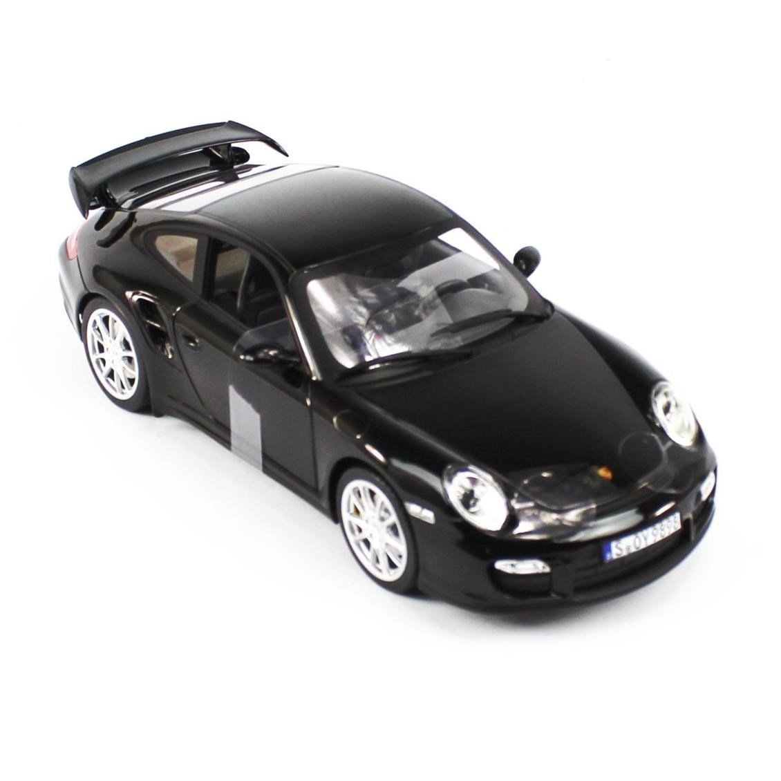 Norev 187598 1/18 Ölçek, 2010 Porsche 911 GT2, Siyah, Sergilemeye Hazır Metal Araba Modeli