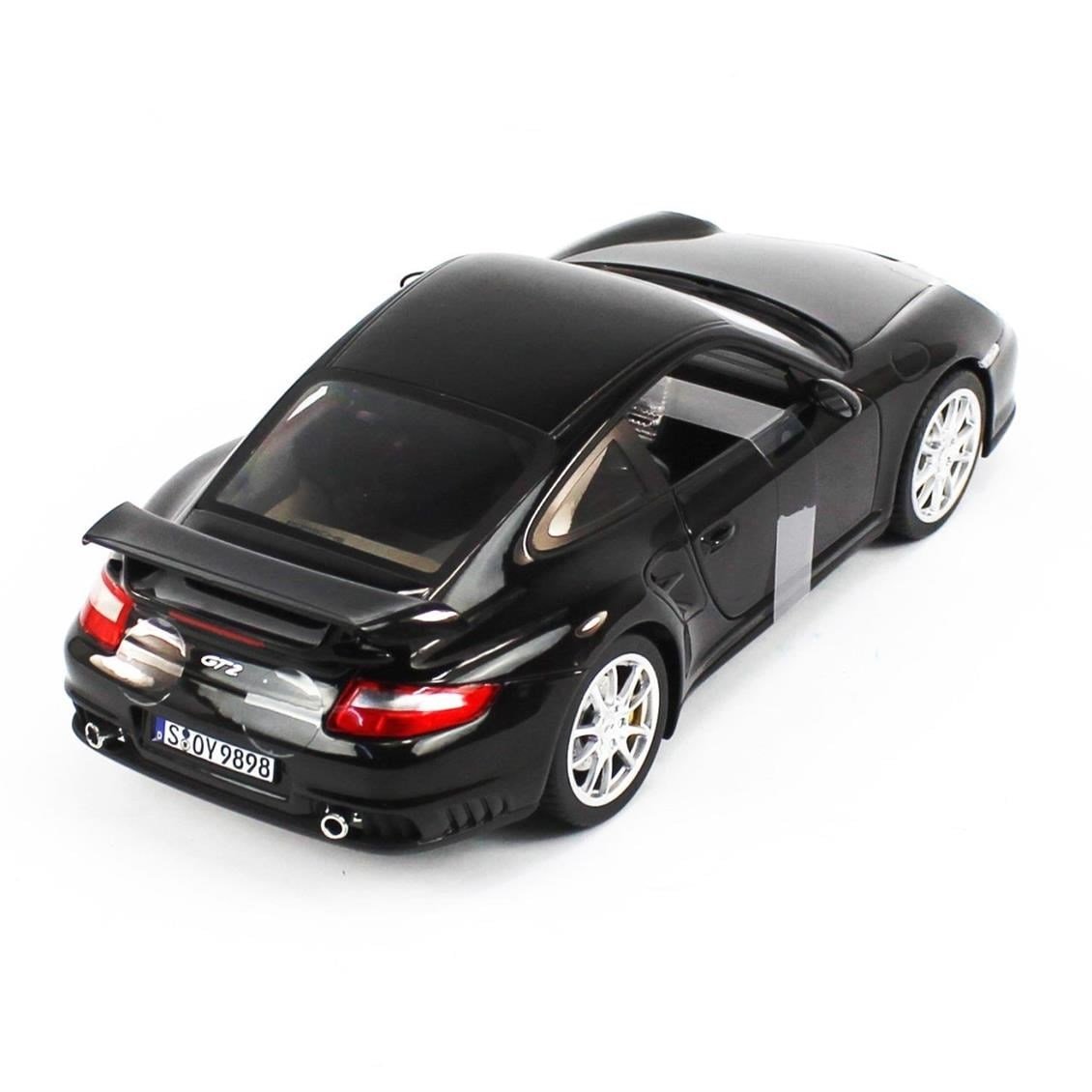 Norev 187598 1/18 Ölçek, 2010 Porsche 911 GT2, Siyah, Sergilemeye Hazır Metal Araba Modeli