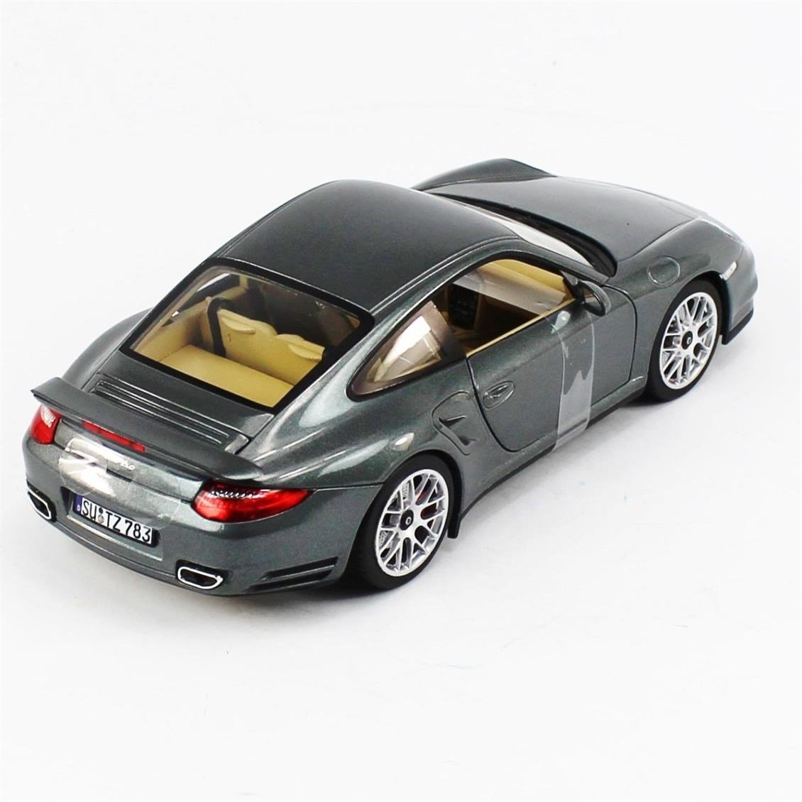 Norev 187623 1/18 Ölçek, 2010 Porsche 911 Turbo, Metalik Gri, Sergilemeye Hazır Metal Araba Modeli