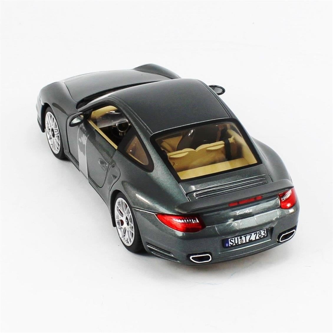 Norev 187623 1/18 Ölçek, 2010 Porsche 911 Turbo, Metalik Gri, Sergilemeye Hazır Metal Araba Modeli