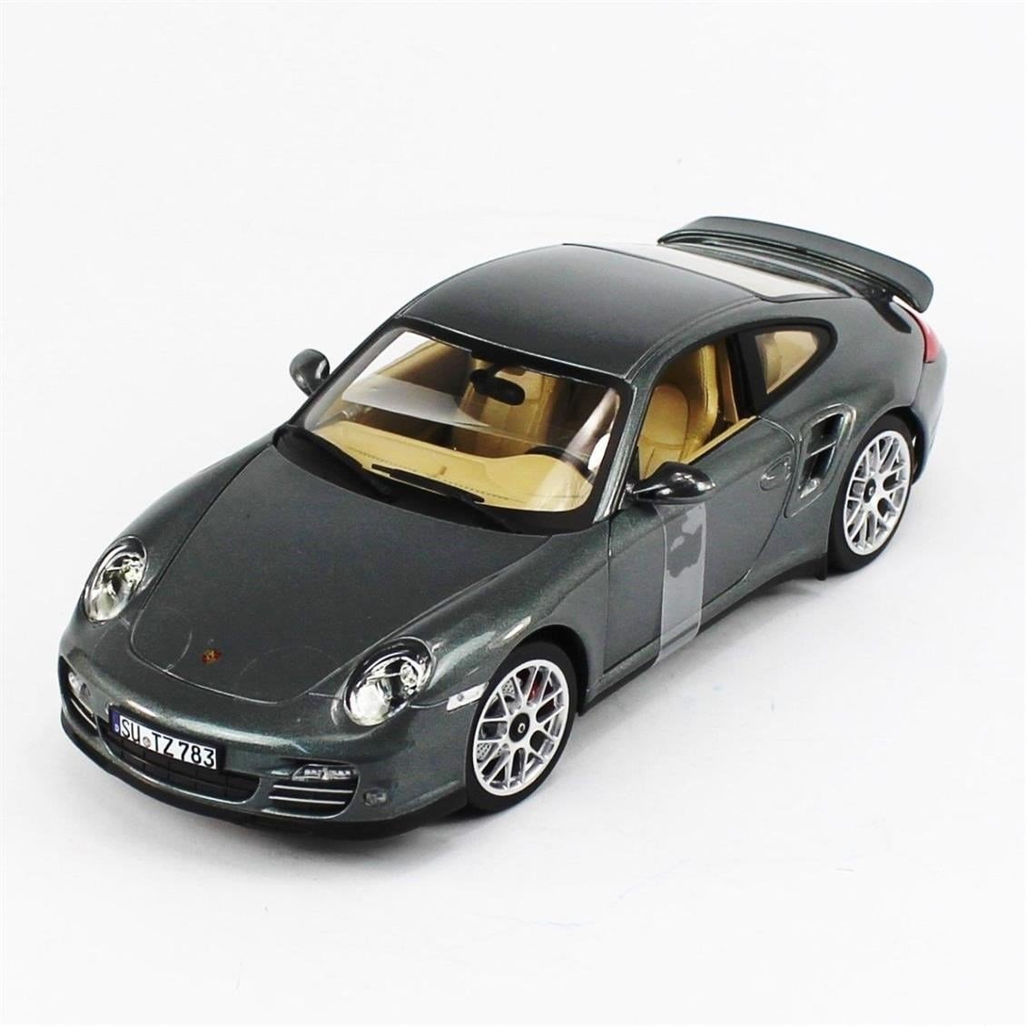 Norev 187623 1/18 Ölçek, 2010 Porsche 911 Turbo, Metalik Gri, Sergilemeye Hazır Metal Araba Modeli