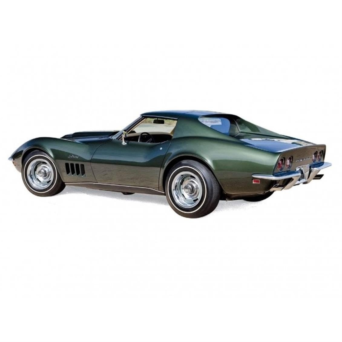 Norev 189030 1/18 Ölçek, 1969 Chevrolet Corvette, Metalik Yeşil, Sergilemeye Hazır Metal Araba Modeli