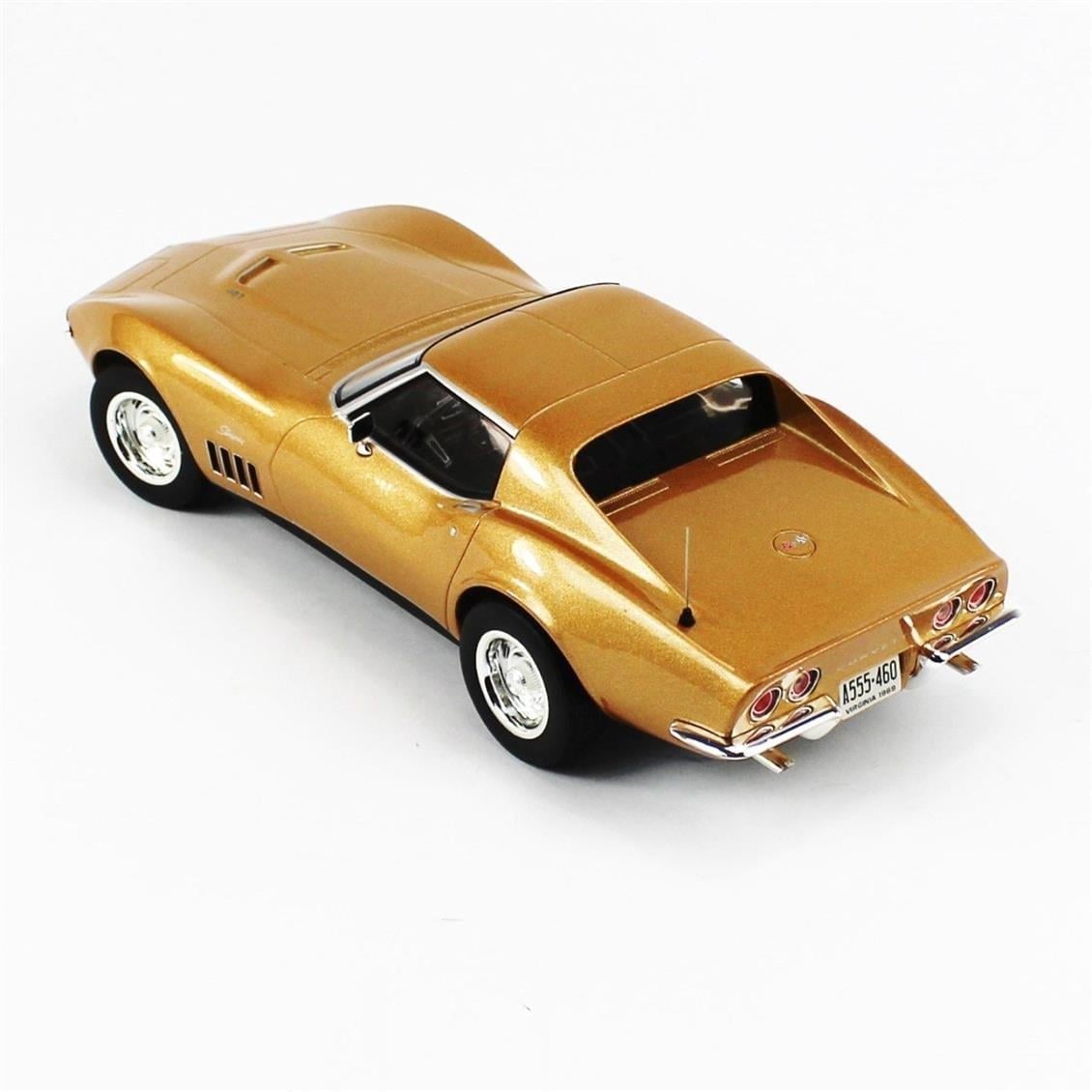 Norev 189031 1/18 Ölçek, 1969 Chevrolet Corvette Coupe, Metalik Altın, Sergilemeye Hazır Metal Araba Modeli