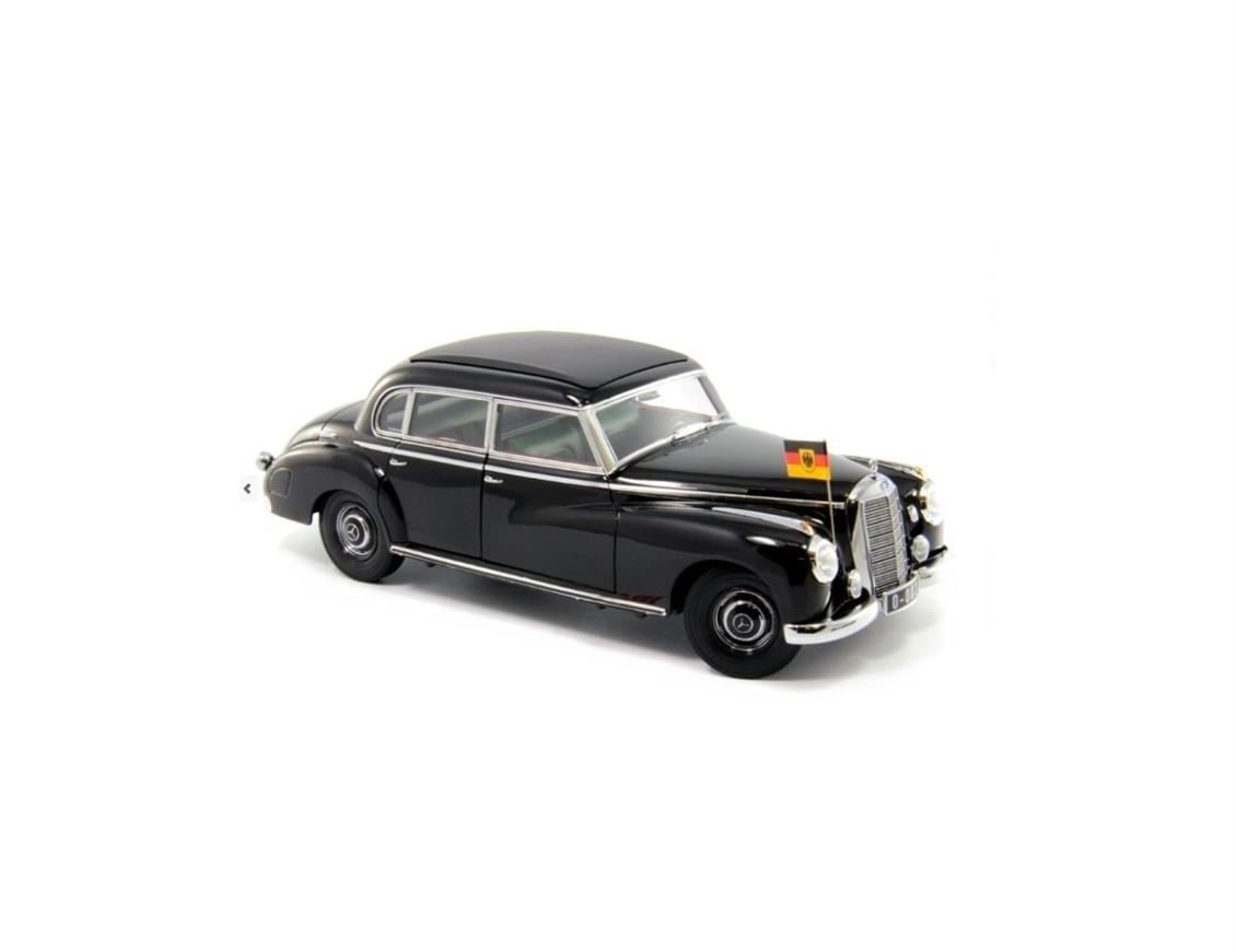 Norev B66040614 1/18 Ölçek, Mercedes Benz Type 300 Adenaurer 1951, Black, Sergilemeye Hazır Metal Araba Modeli
