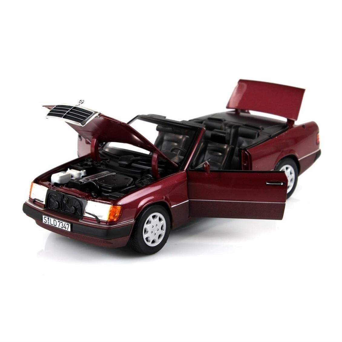 Norev B66040616 1/18 Ölçek, Mercedes Benz 300CE 24 Cabriolet 1992, Almand.Metallic, Sergilemeye Hazır Metal Araba Modeli